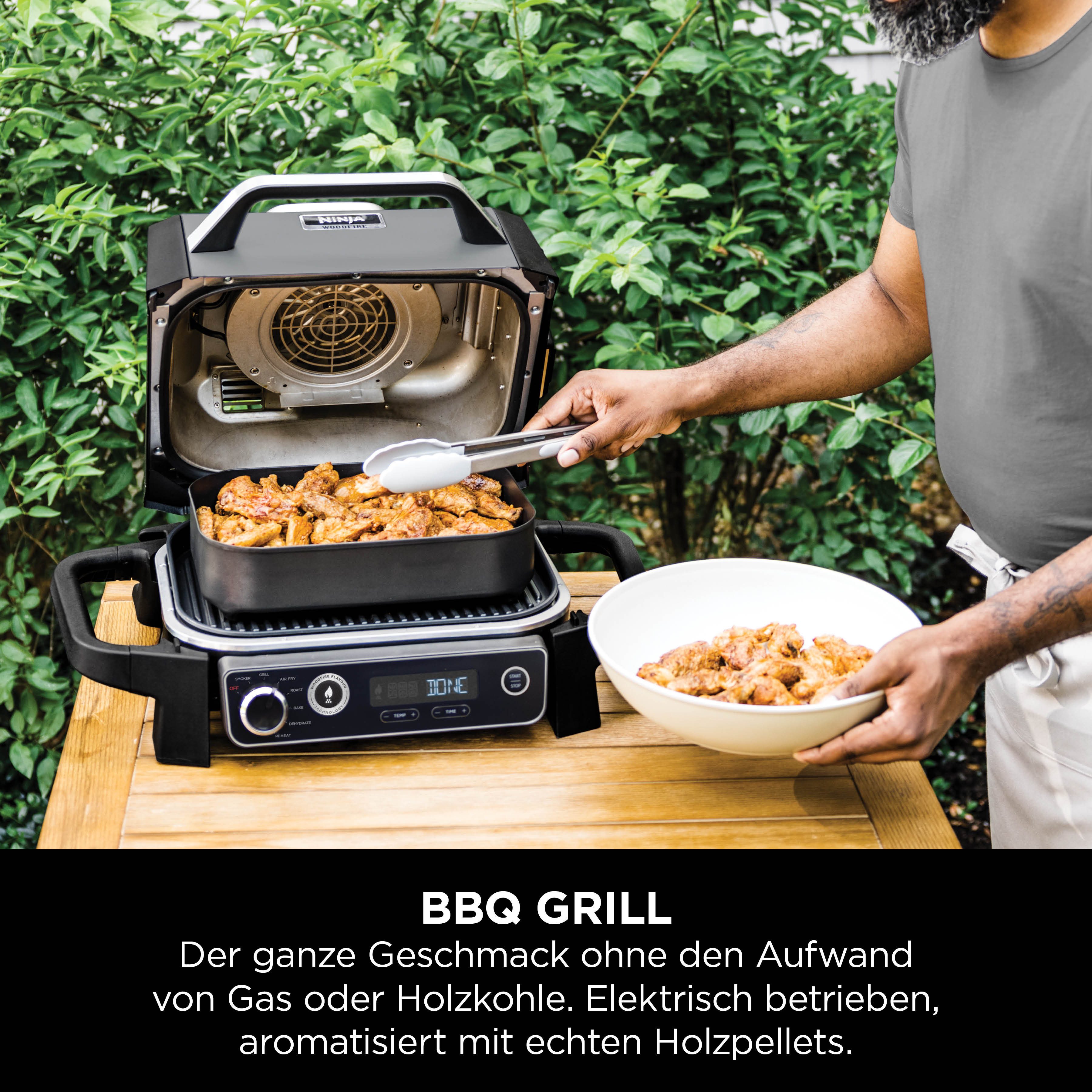 NINJA Tafelgrill Ninja Woodfire OG701EU Elektrische outdoorgrill