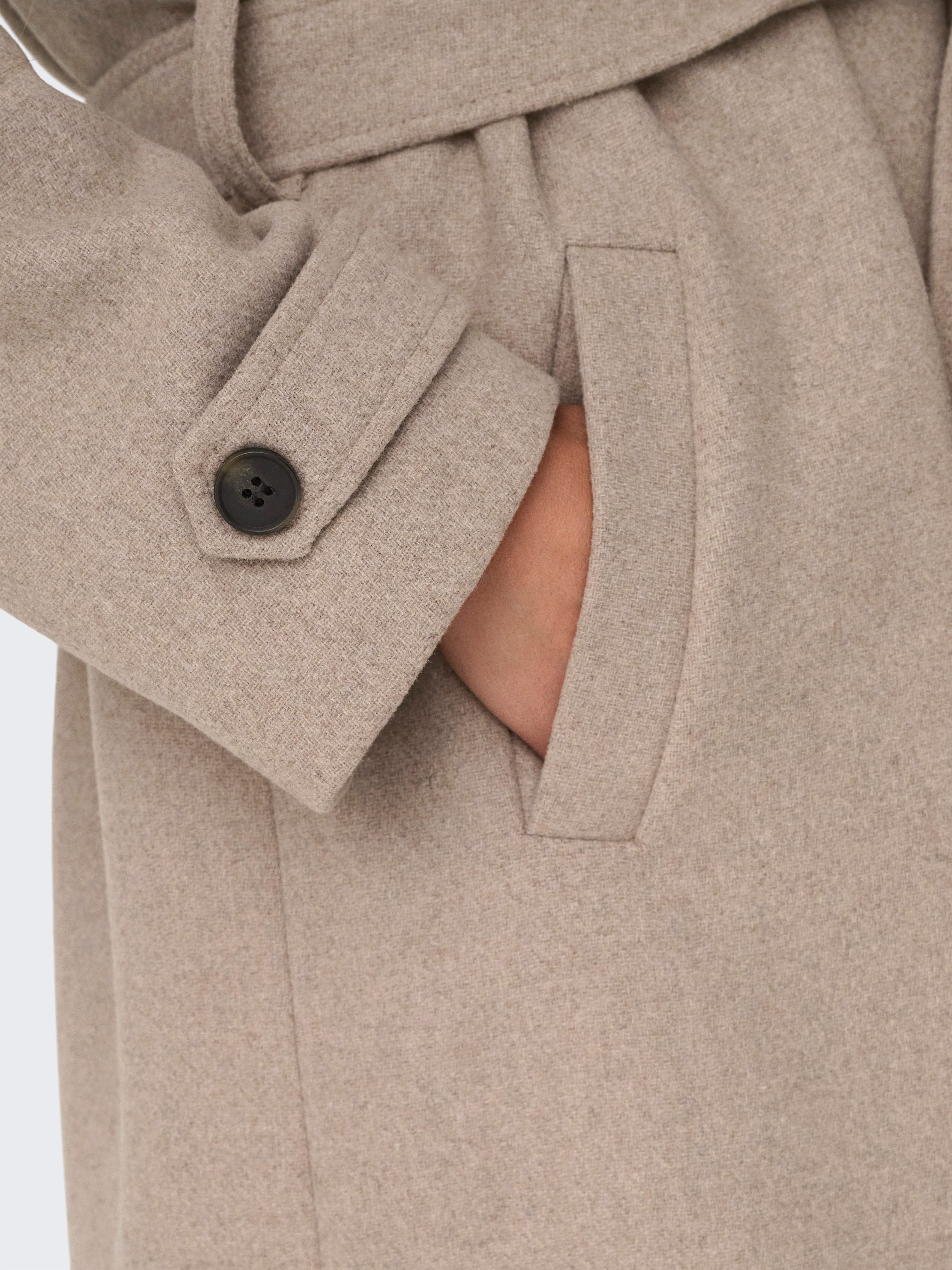 Only Lange jas ONLNALINA X-LONG WOOL TRENCHCOAT OTW