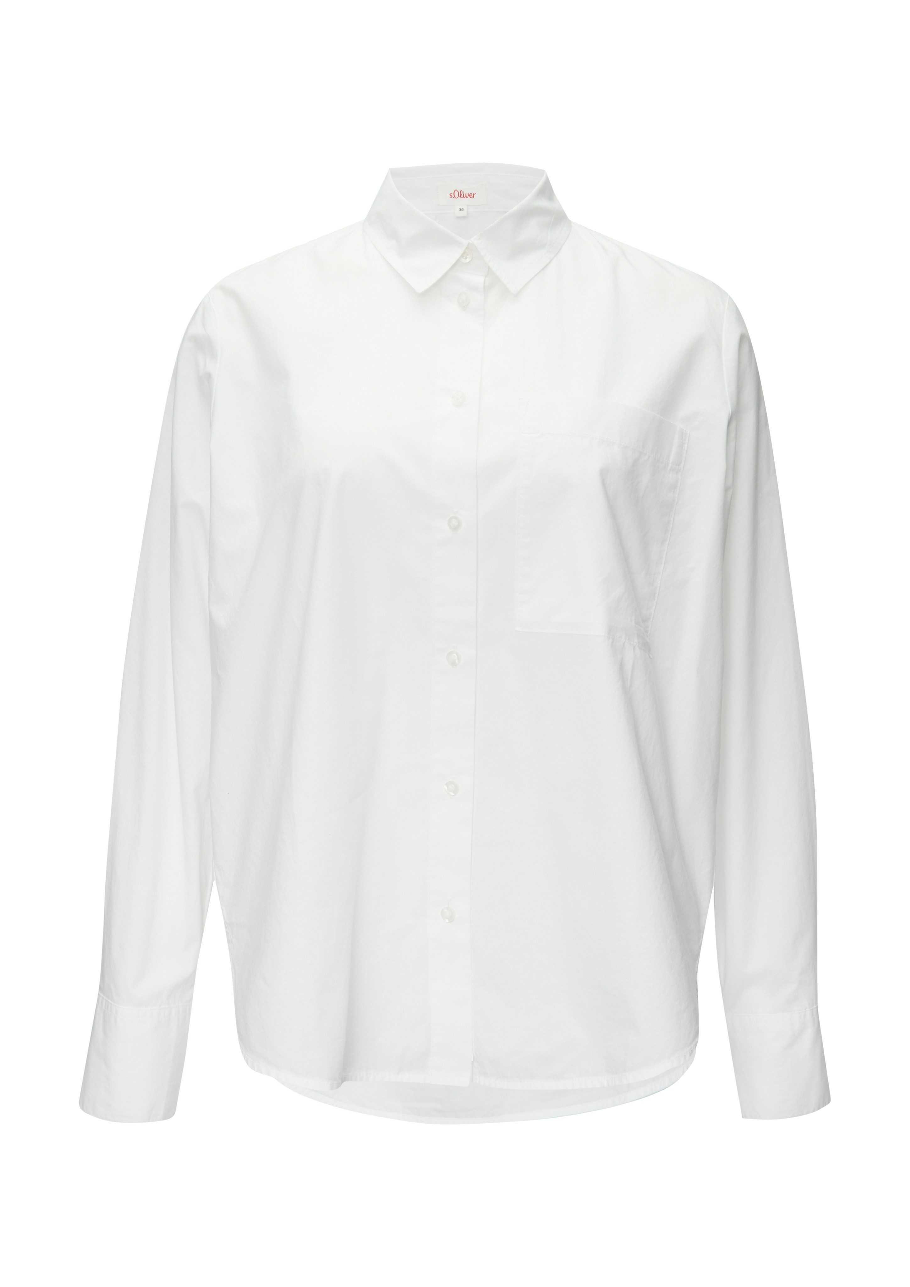 s.Oliver Blouse met lange mouwen met borstzak