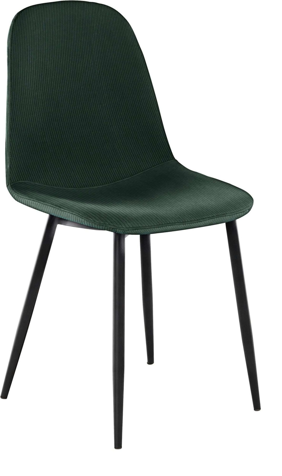 INOSIGN Eethoek Danny-Miller Glazen tafel 140x80 cm met 4 stoelen (cord), frame van metaal (set, 5-delig)