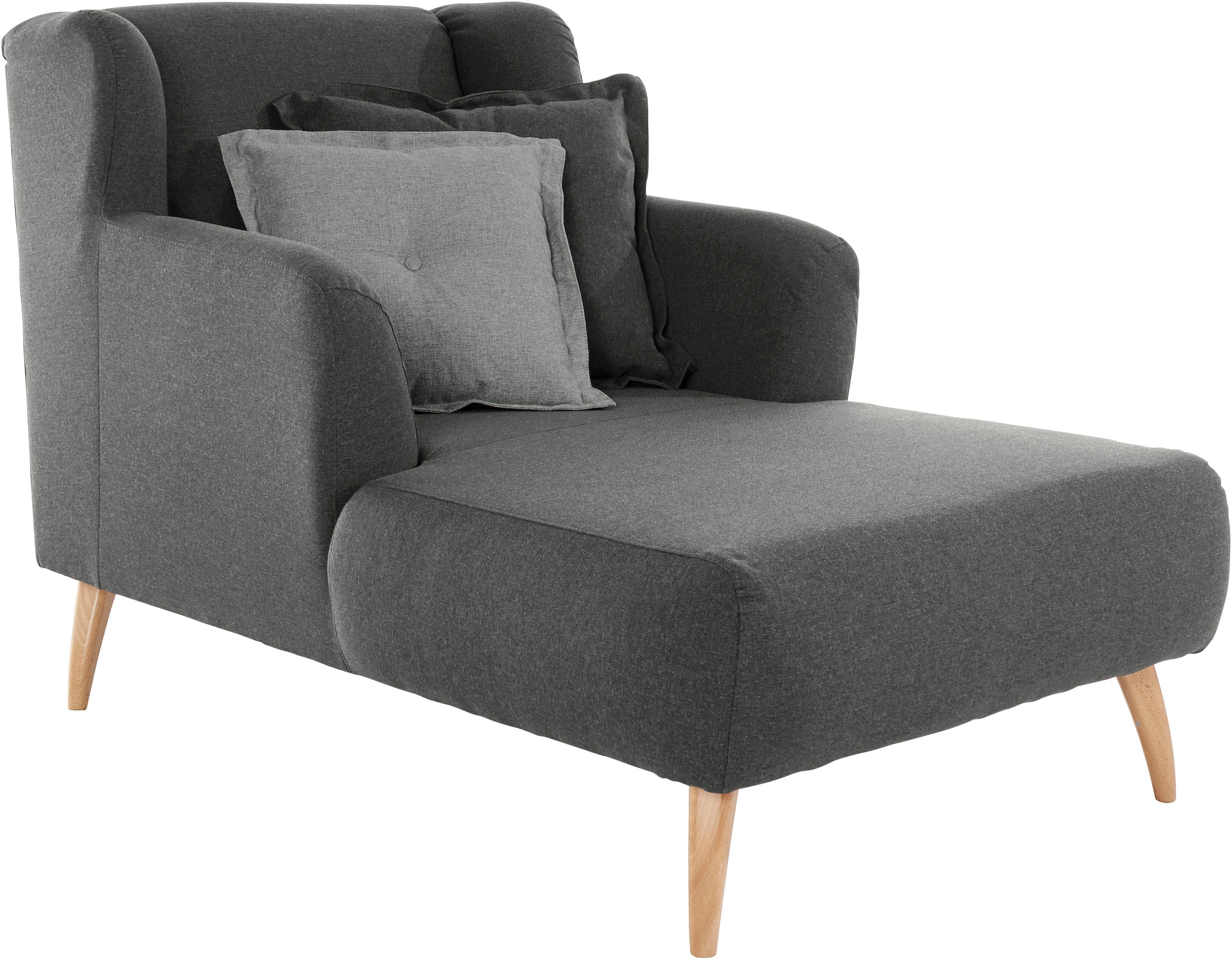 Home affaire Loveseat Baggio met houten voetjes
