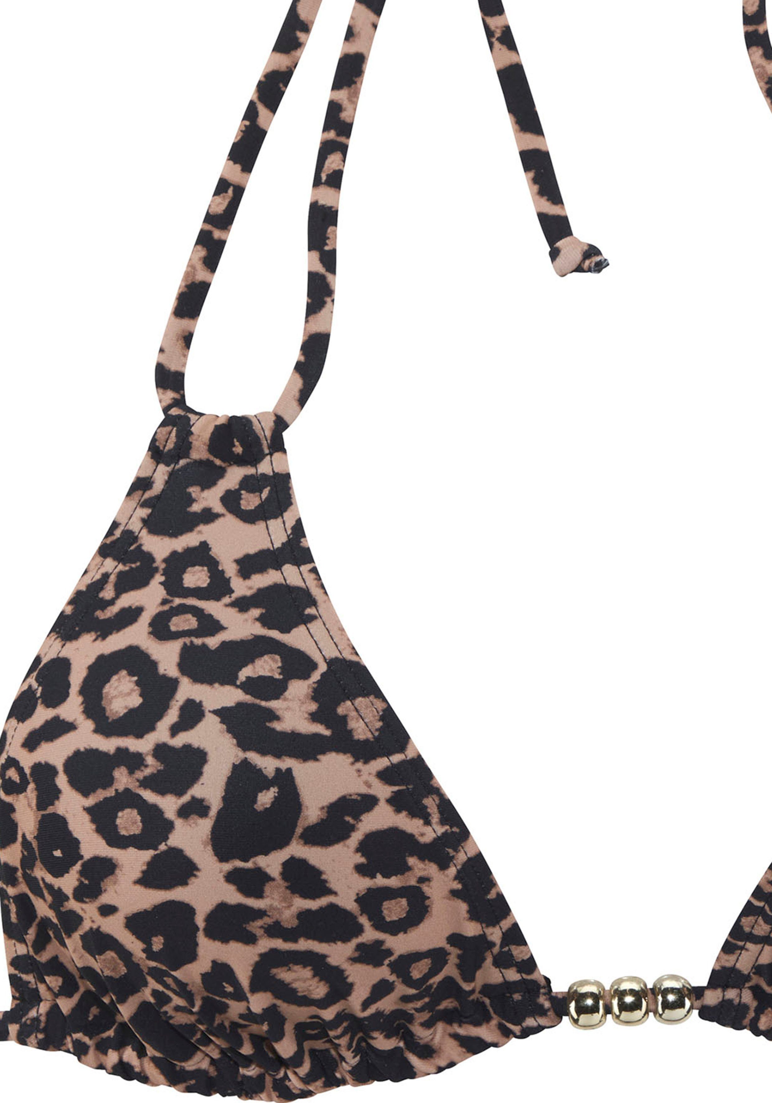 Vivance Triangel-bikinitop Thora in modieuze leoprint