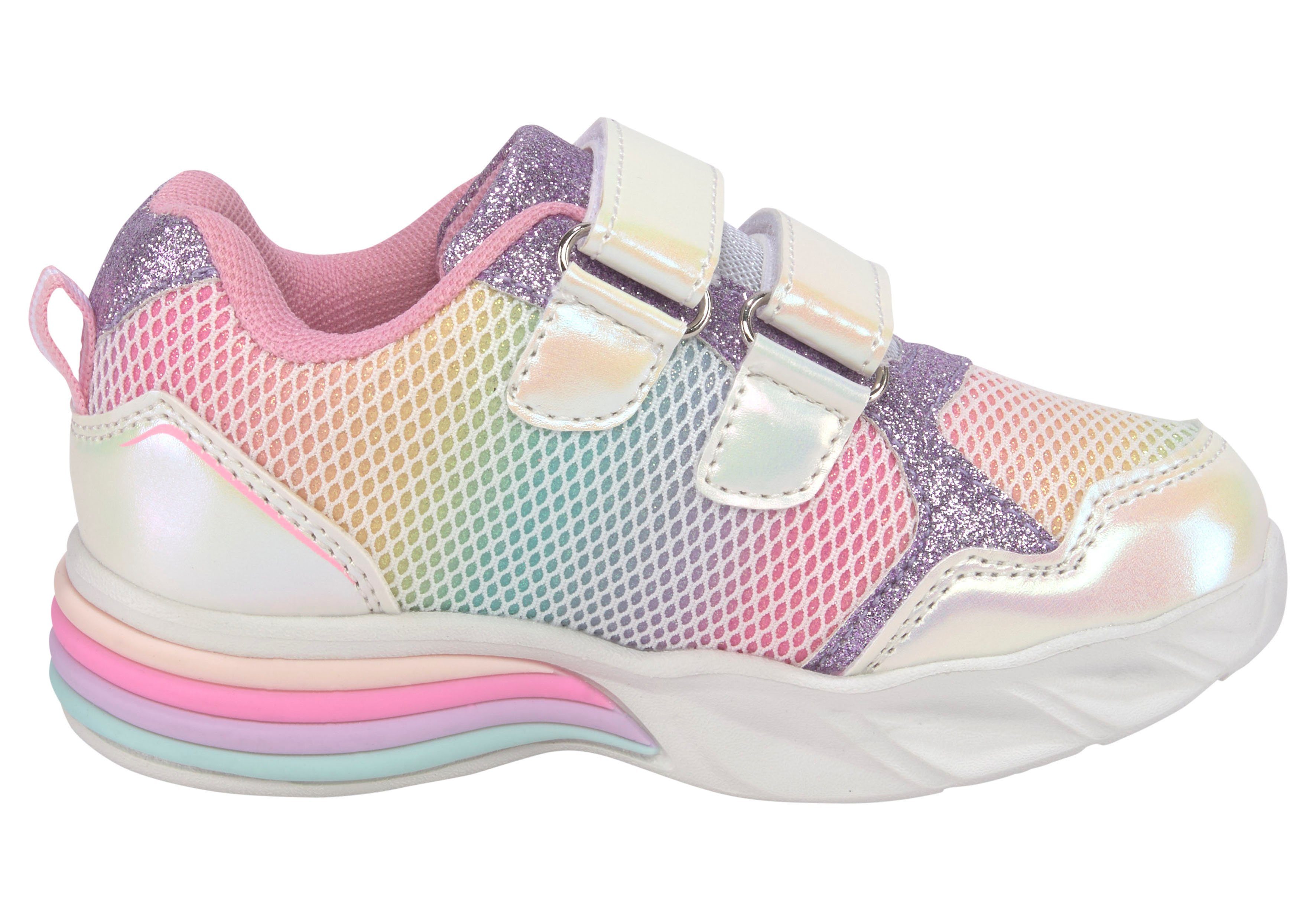 Disney Sneakers Unicorn met coole knipperfunctie en klittenbandsluitingen