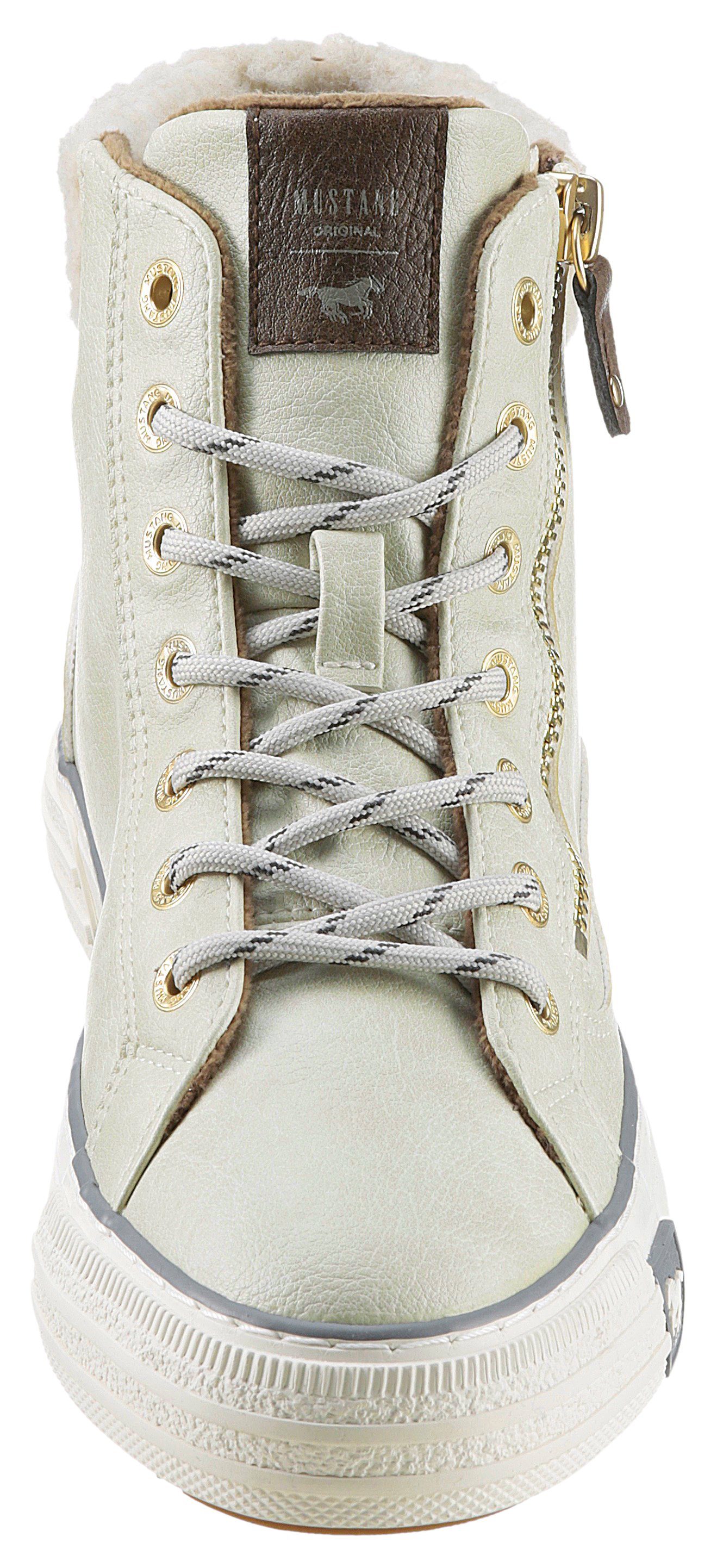 Mustang Shoes Hoge veterschoenen met ritssluiting aan de buitenkant