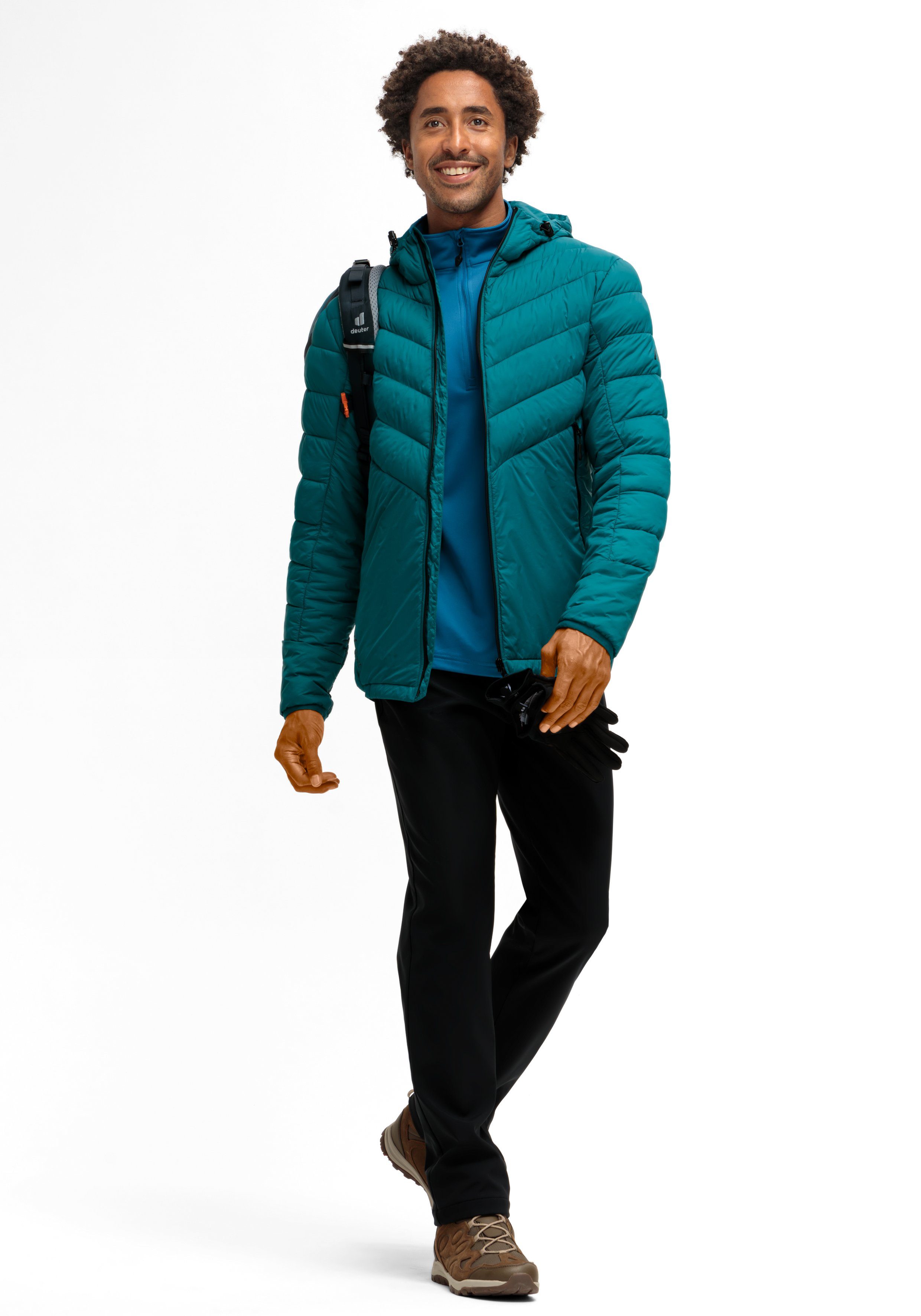 Maier Sports Outdoorjack Loket M Heren wandeljas, ademende jas met capuchon