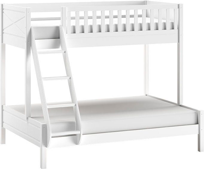 Vipack Stapelbed Scott, massief dennenhout, stevig gebouwd, Made in Europe, landhuis-uitstraling