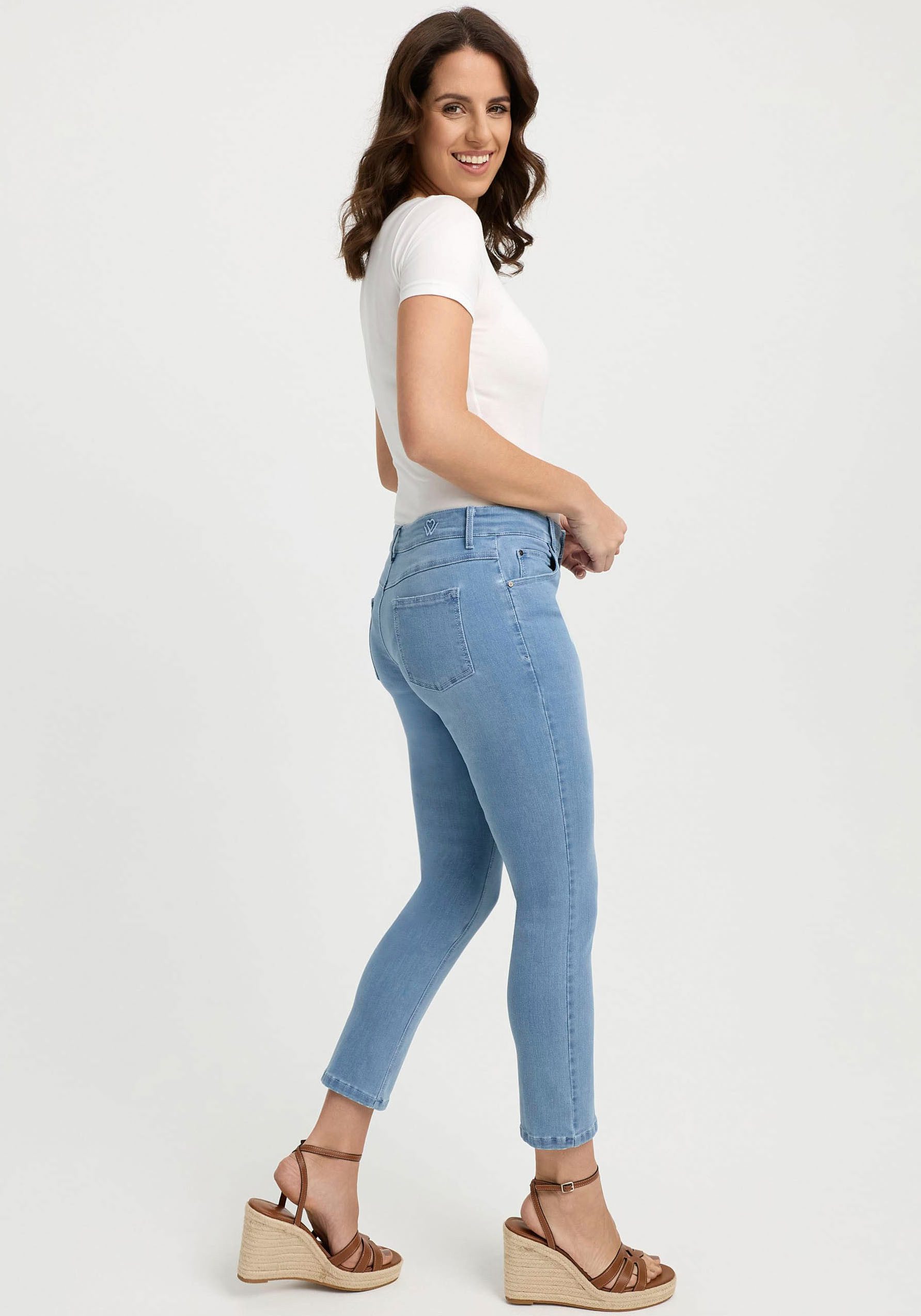 wonderjeans Skinny fit jeans met geborduurd logo
