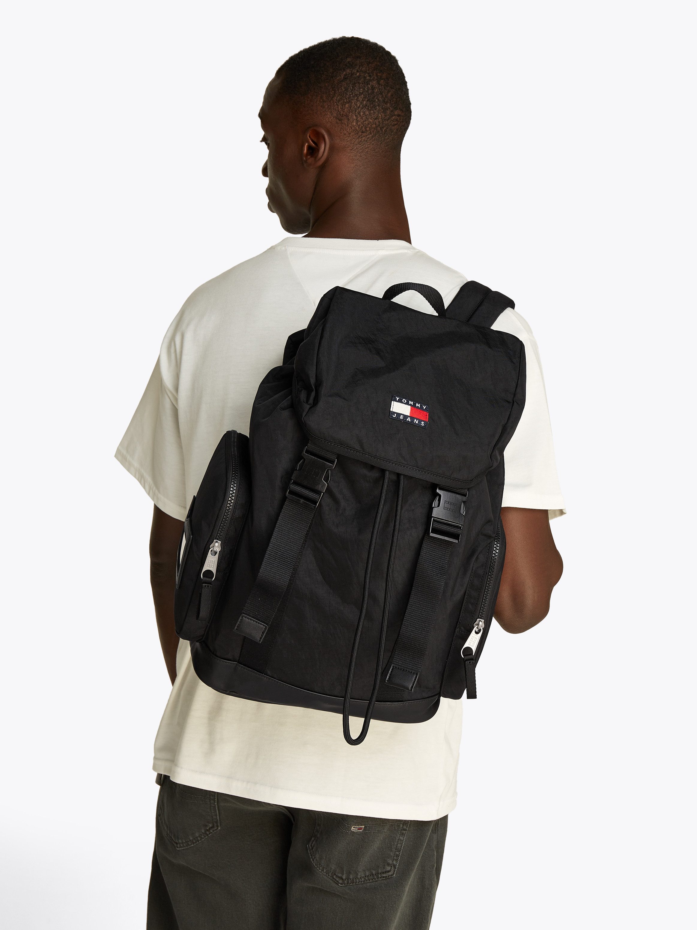 TOMMY JEANS Vrijetijdsrugzak TJM DAILY ELEVATED FLAP BACKPACK , heren reistas, outdoor rugzak, reiserugzak met kliksluiting
