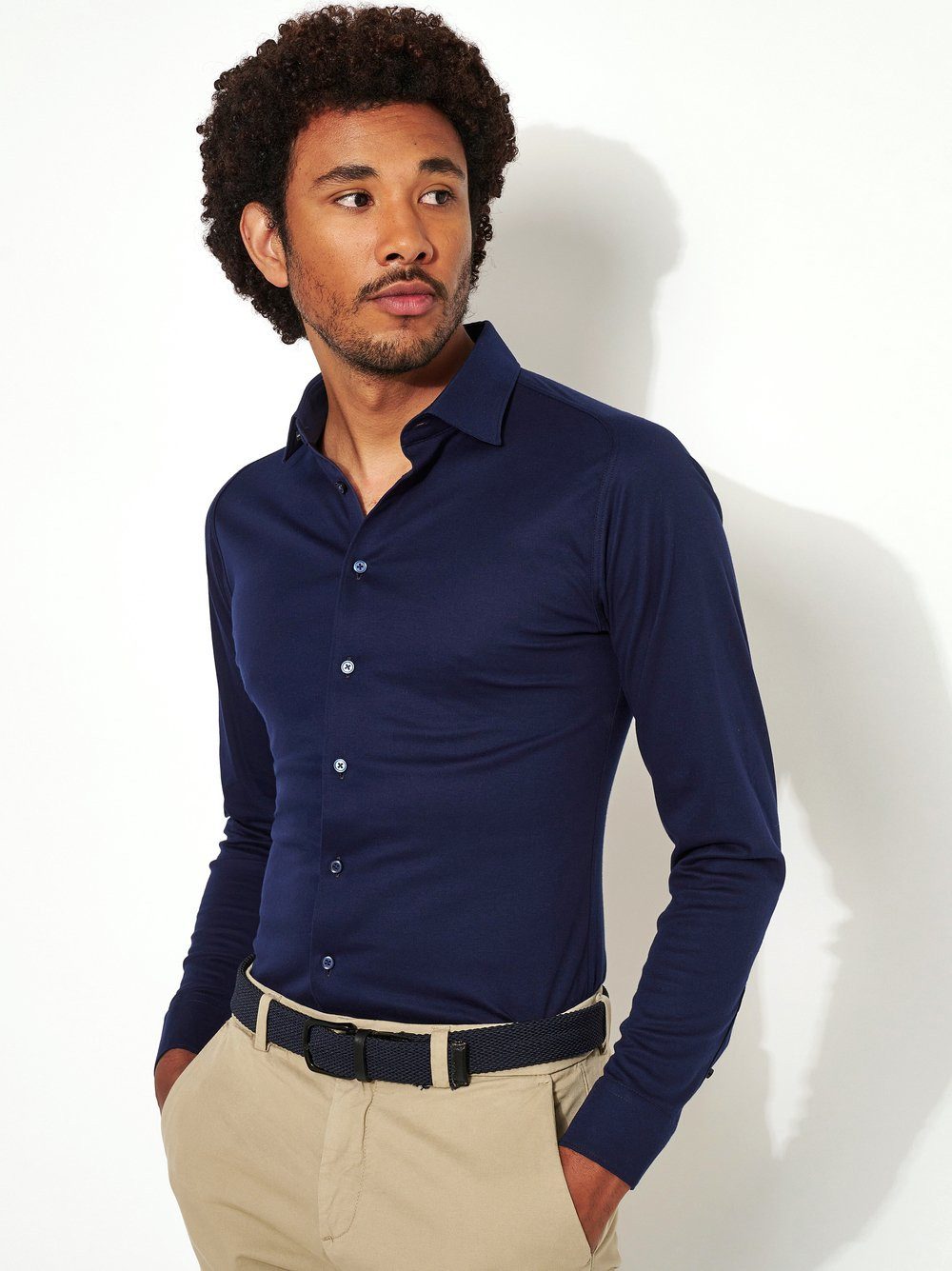 Desoto Overhemd met lange mouwen Casual Kent 1/1 heren overhemden maat L blauw