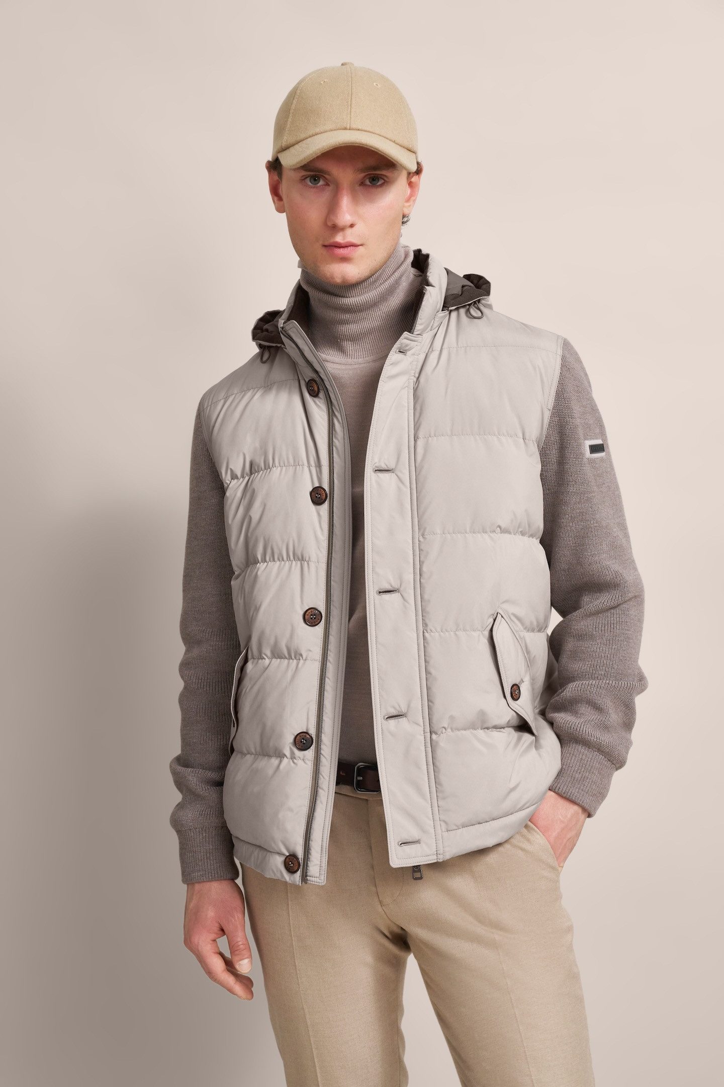 Bugatti Taupe Jassen voor Mannen Beige Heren