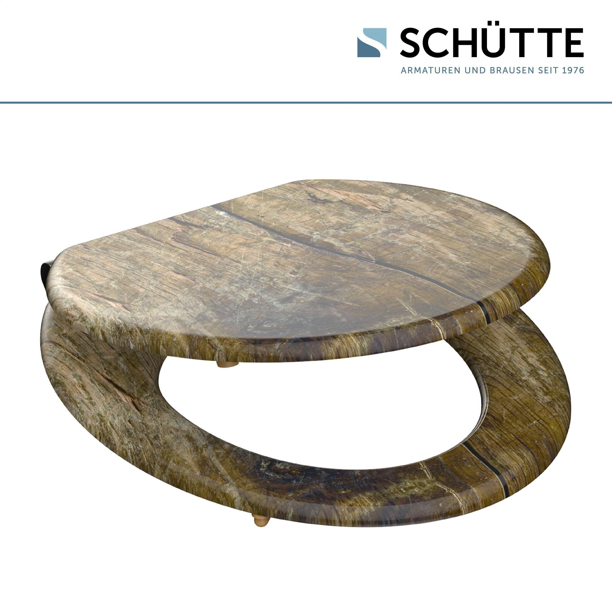 Schütte Toiletzitting Solid Wood met softclosemechanisme en houten kern, mdf