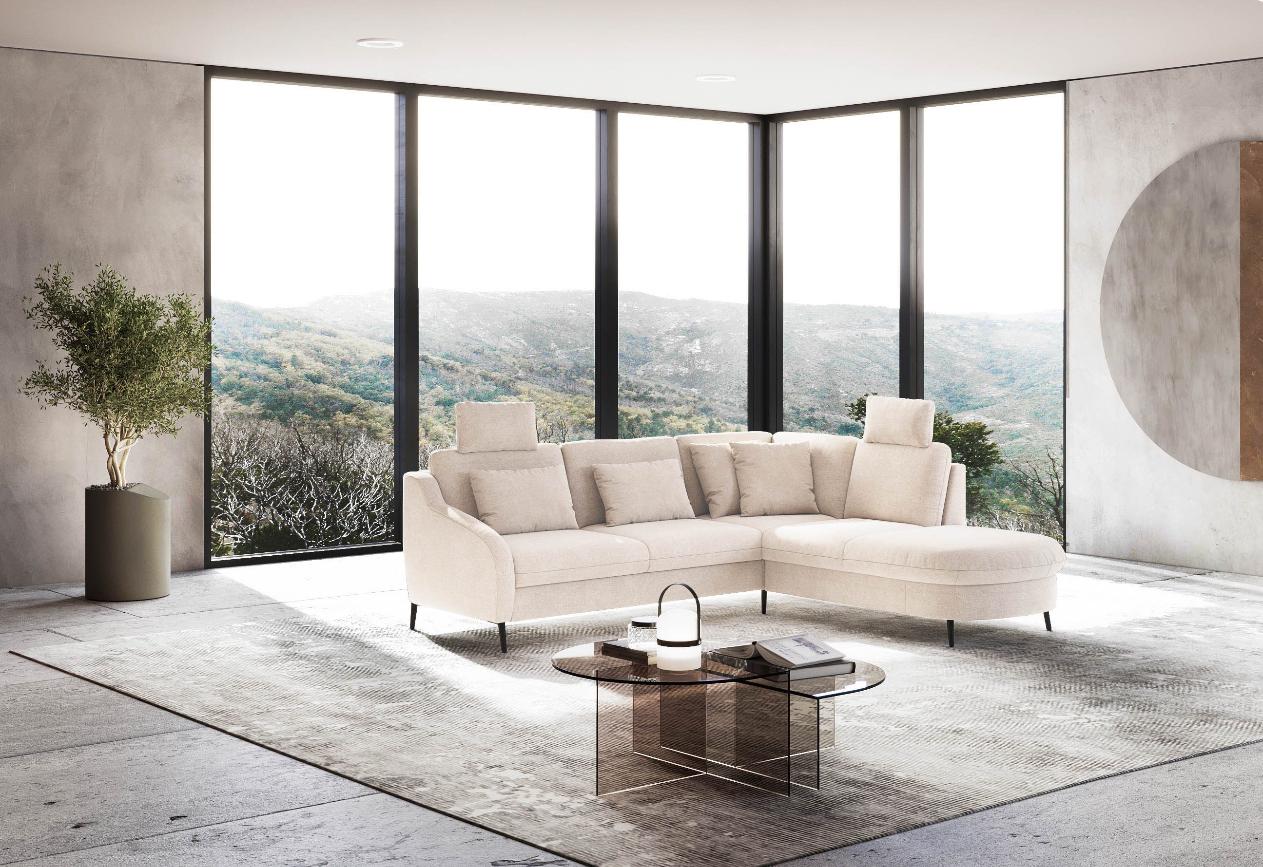 sit&more Hoekbank Soul L-vorm optioneel met bedfunctie en bedlade of lade