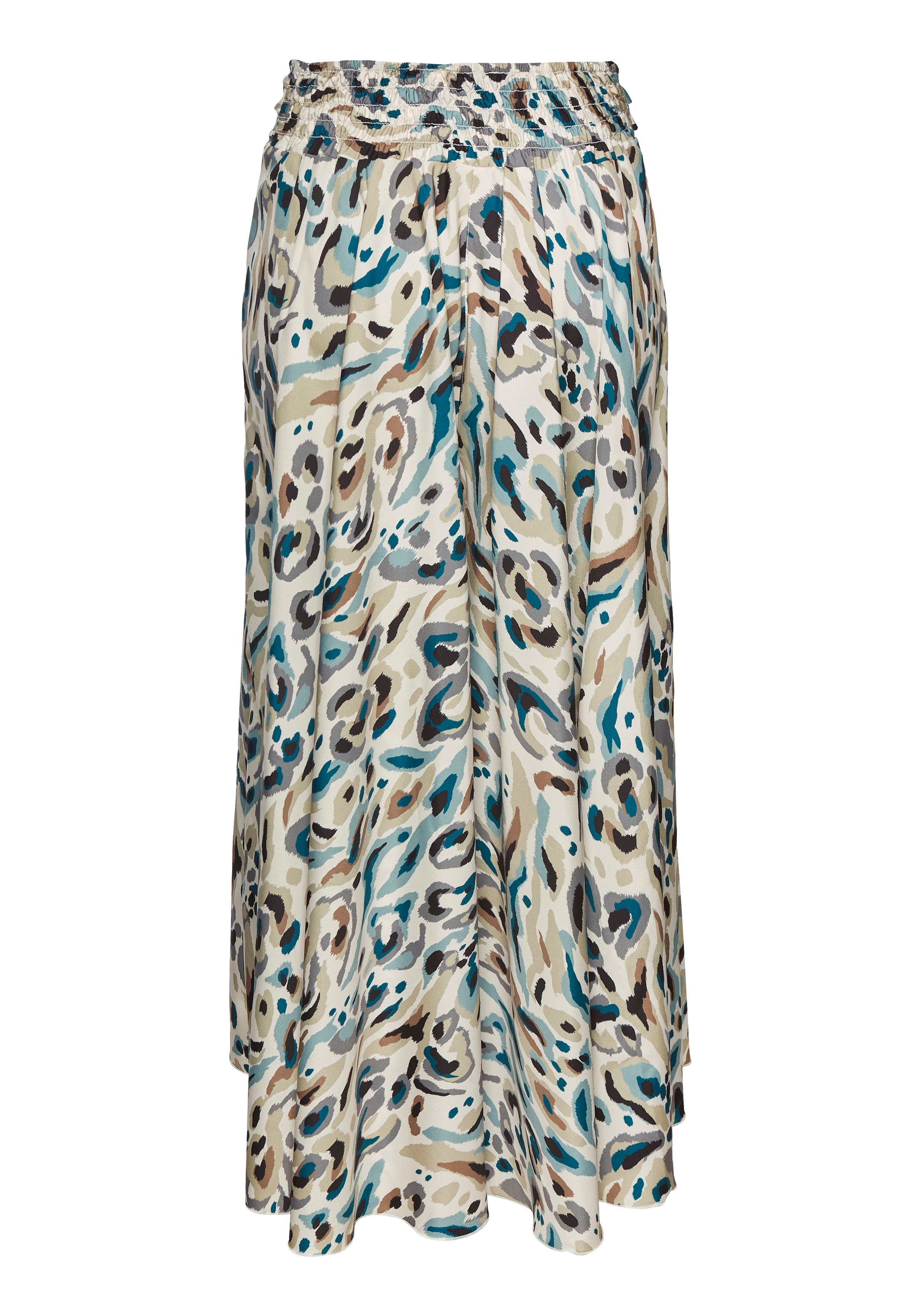Lascana Broekrok met all-over print culotte stijl extra wijde pijpen
