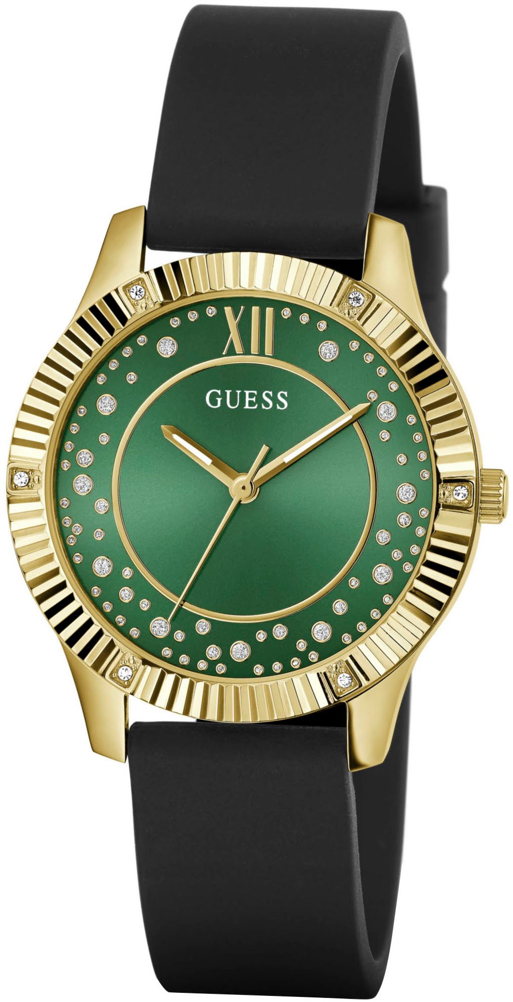 Guess Kwartshorloge Starstruck Horloge, dameshorloge, stalen band, mineraalglas, analoog