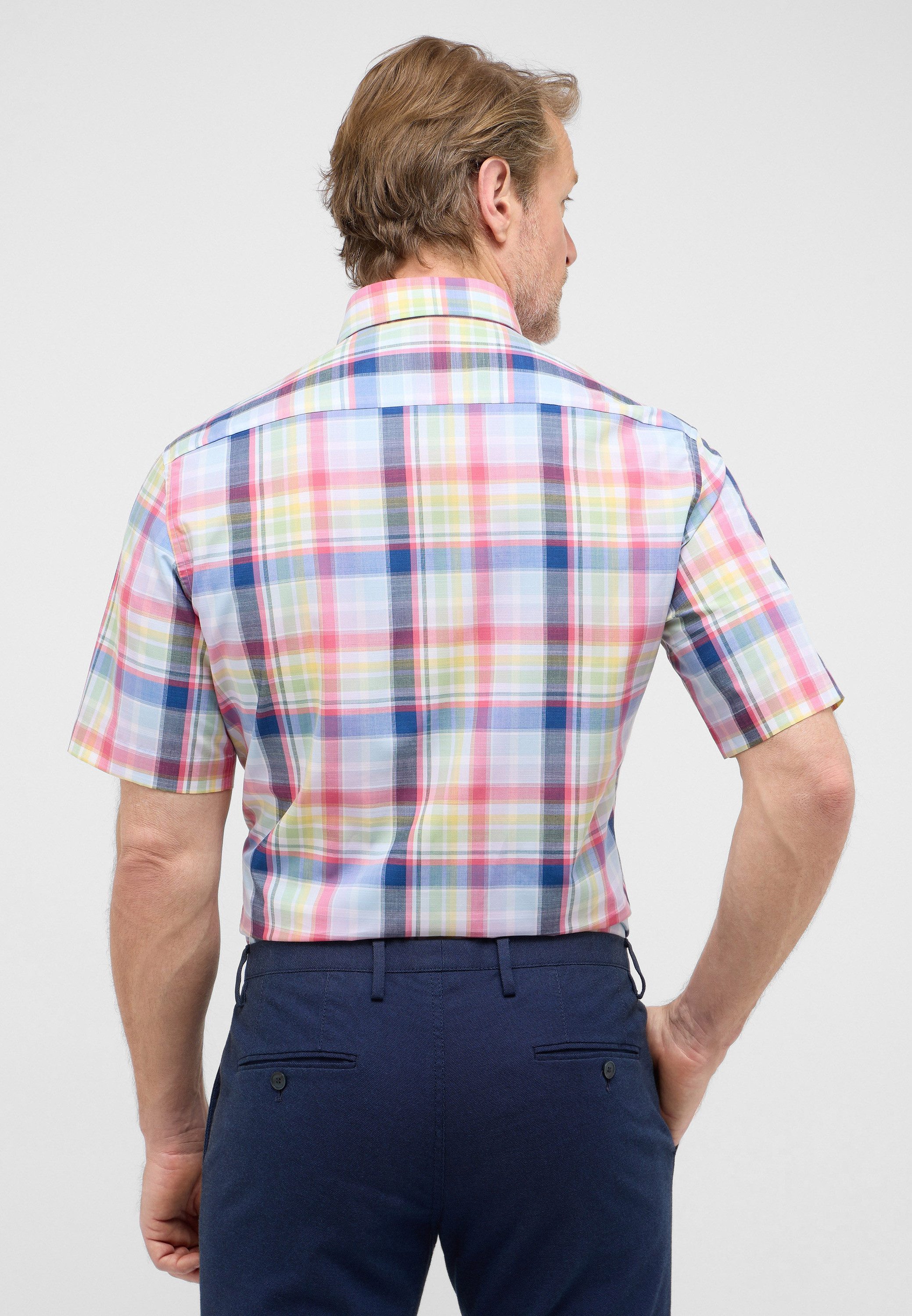 Eterna Overhemd met korte mouwen MODERN FIT EASY IRON (gemakkelijk te strijken)