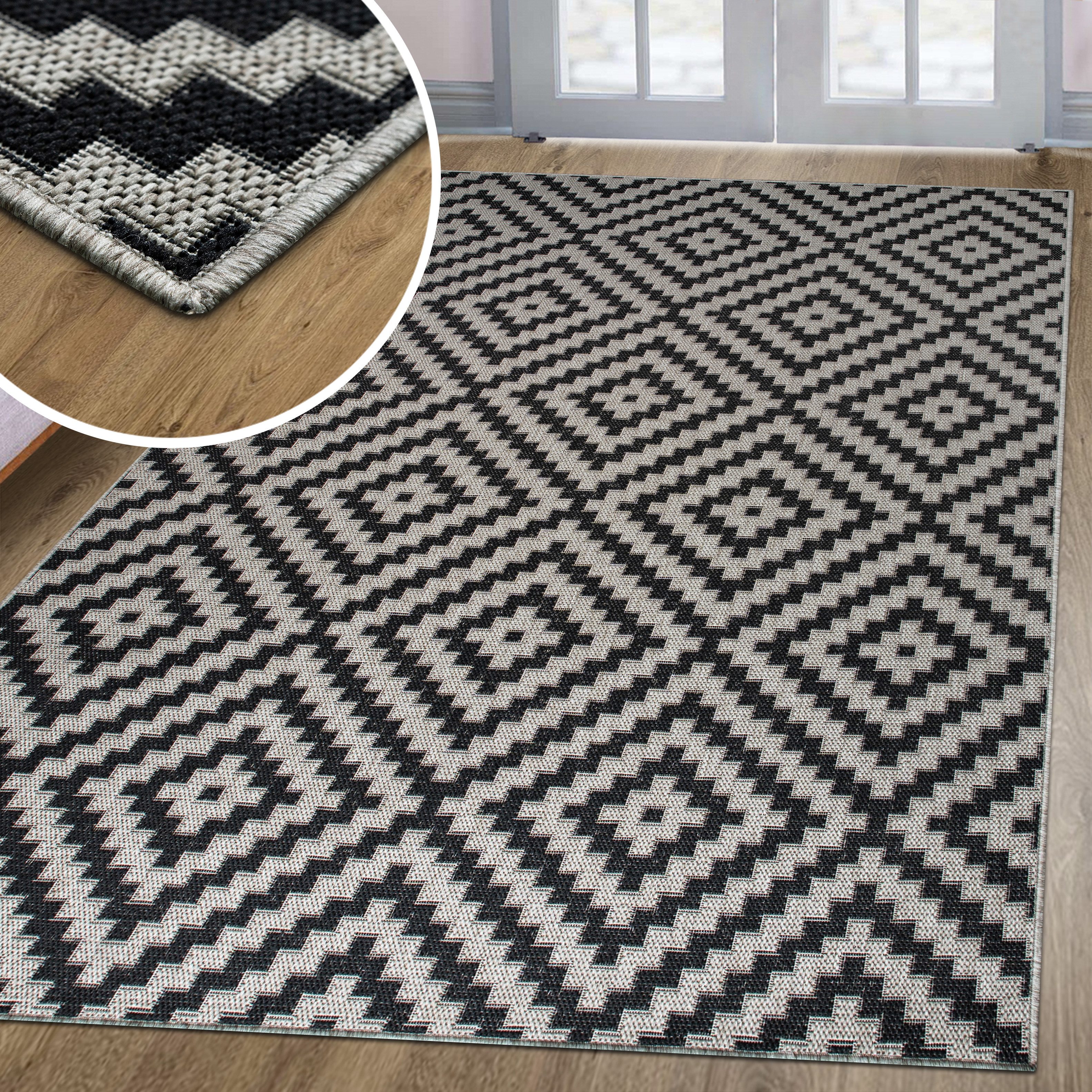 my home Vloerkleed Cordoba is ook als loper verkrijgbaar Geschikt voor binnen en buiten, sisal-look, weerbestendig & uv-bestendig, boho