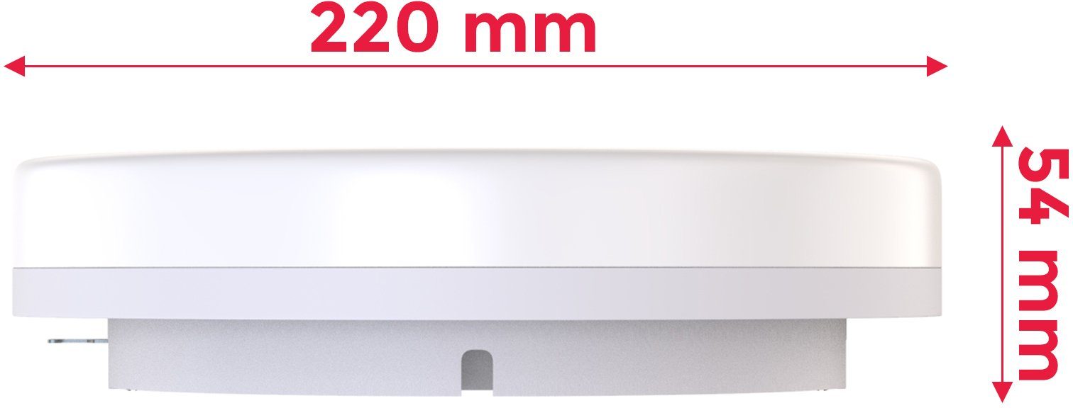 B.K.Licht Led-plafondlamp Plafondlamp, 13W, badkamerlamp, lamp IP54, inclusief 13W 1500lm
