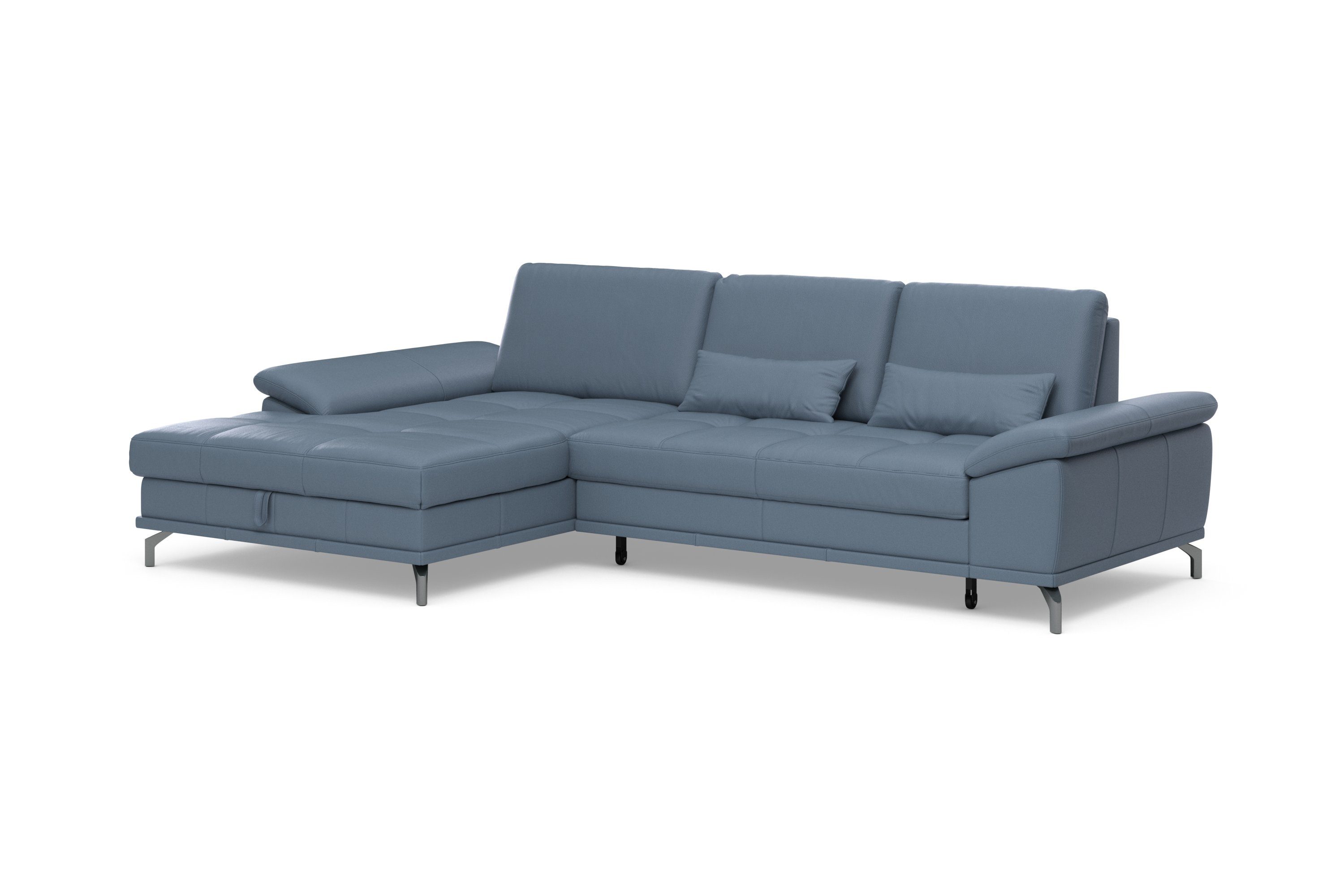 Places of Style Hoekbank Costello L-vorm, met zitdiepteverstelling, armleuningverstelling en