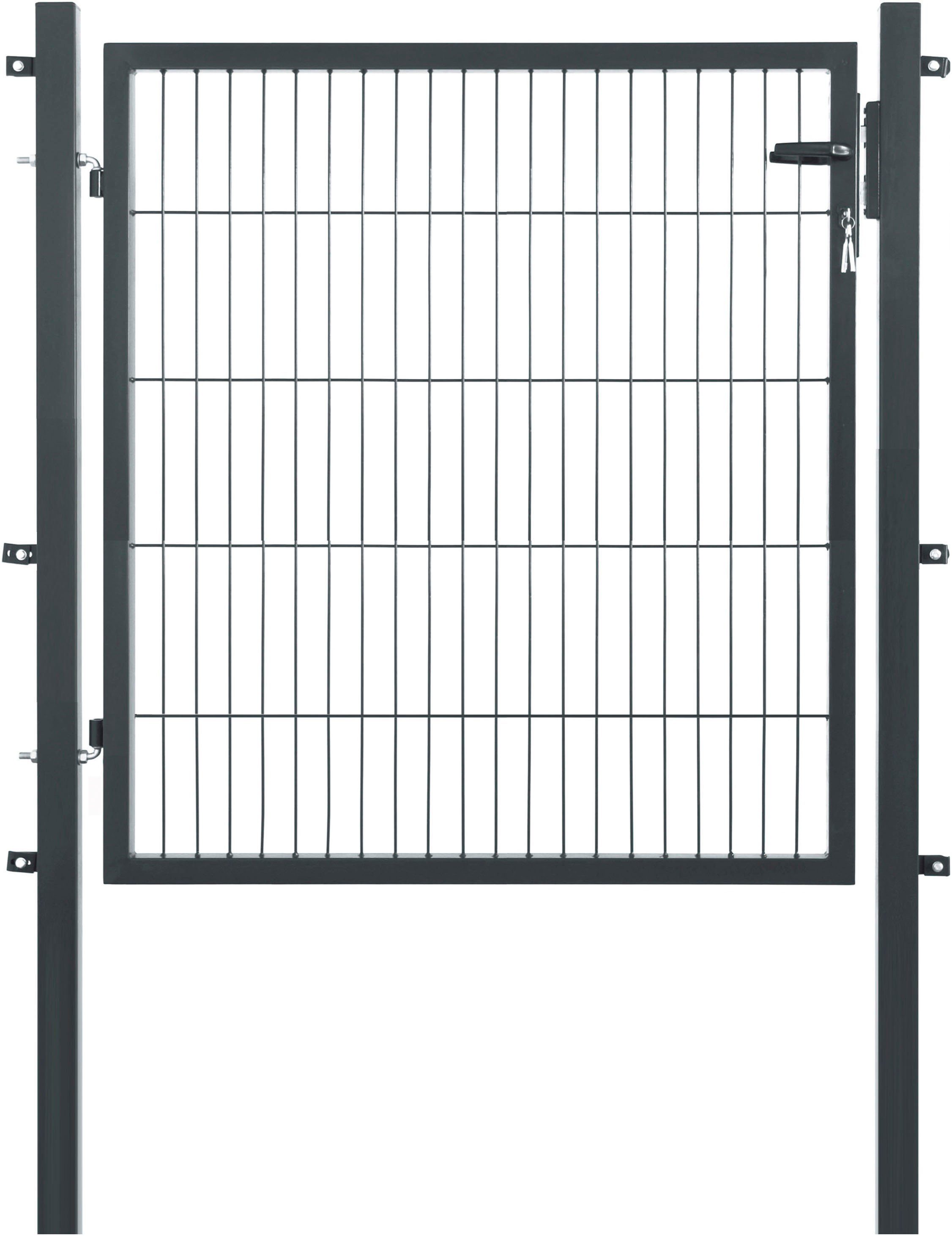 GARDEN 'N' MORE Deur met enkel hek Enkeldeur Premium 103 cm hoog, antraciet (set) hekken zwart
