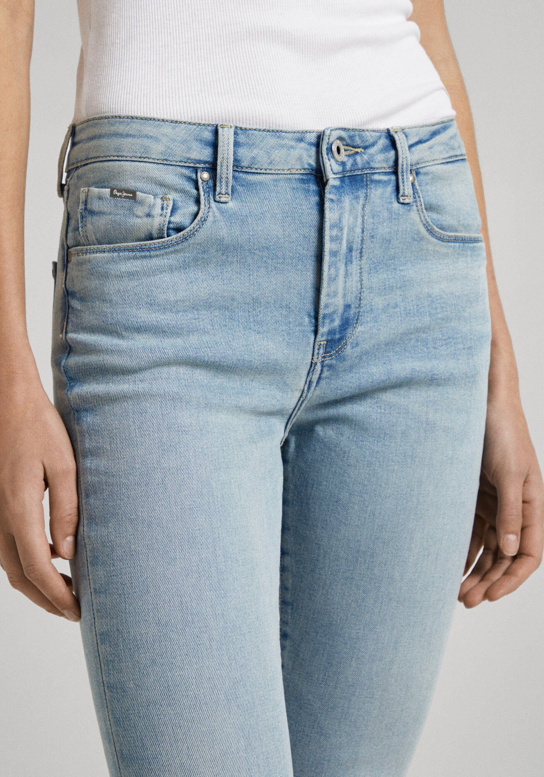 Pepe Jeans Skinny fit jeans in gebruikte look