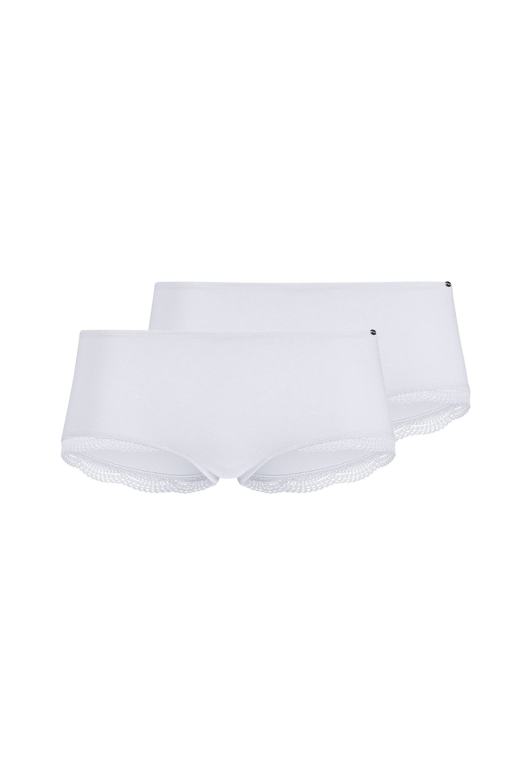 Skiny Hipster Classicotton Onderkleding van katoen-stretch (Set van 2) dames slips maat 42 wit