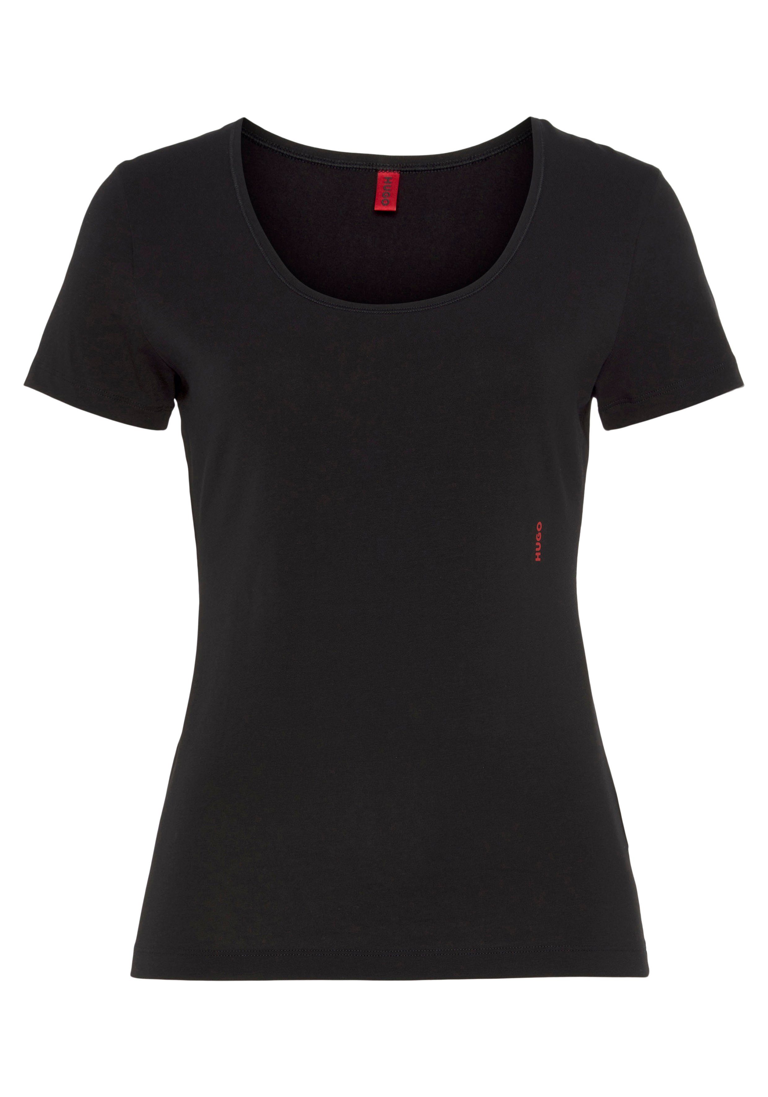 HUGO underwear T-shirt TWIN met verticale logoprint (2-delig, Set van 2)
