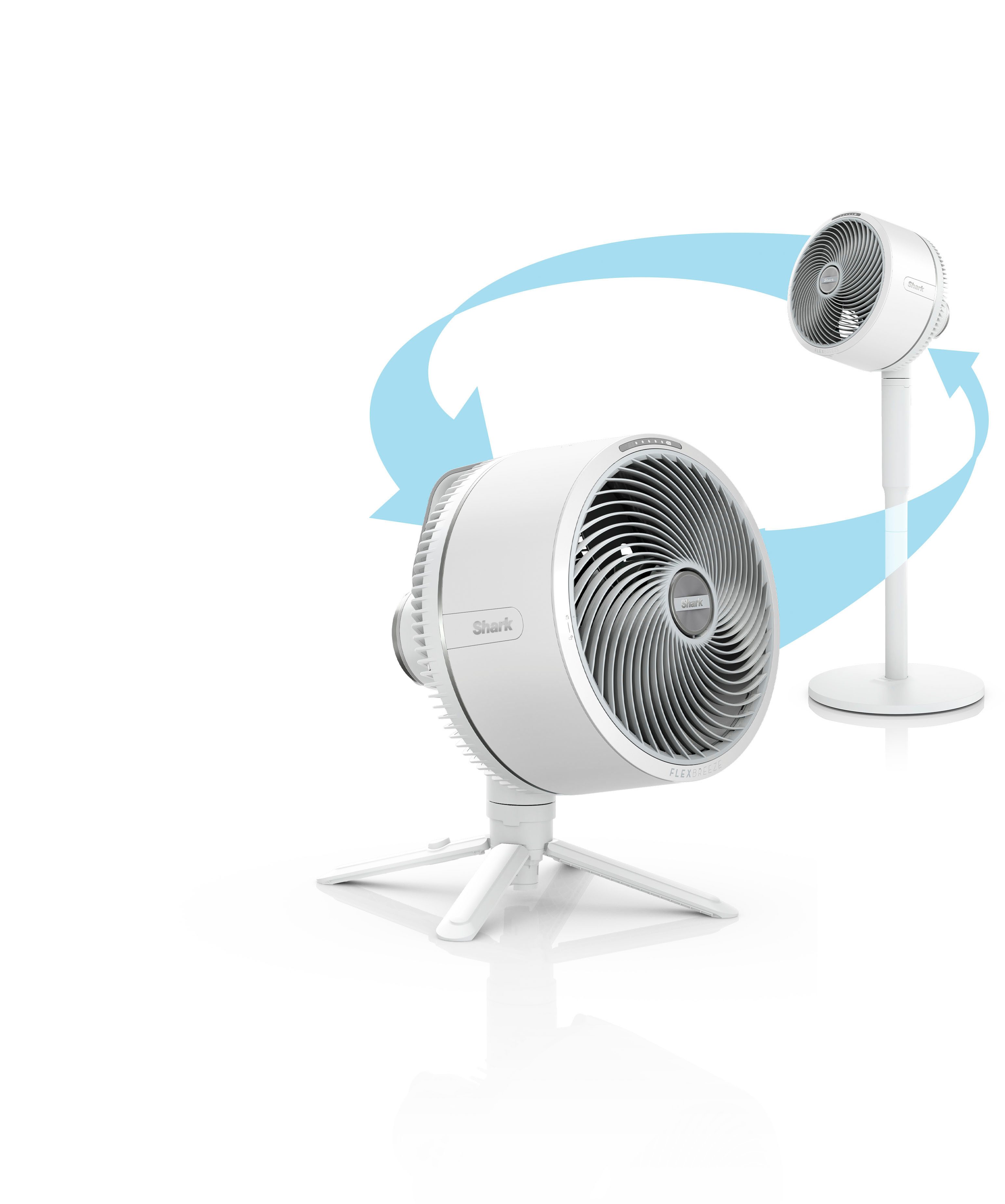 Shark Staande accu-ventilator FlexBreeze FA220EU Flüsterstille ventilator draadloos & bedraad inzetbaar