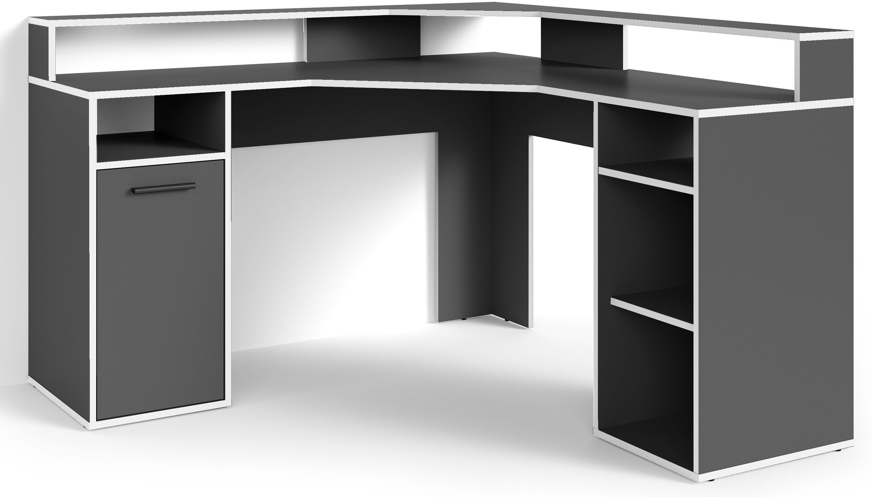 byLIVING Gamingtafel Fox Breedte 139 cm, modern hoekbureau