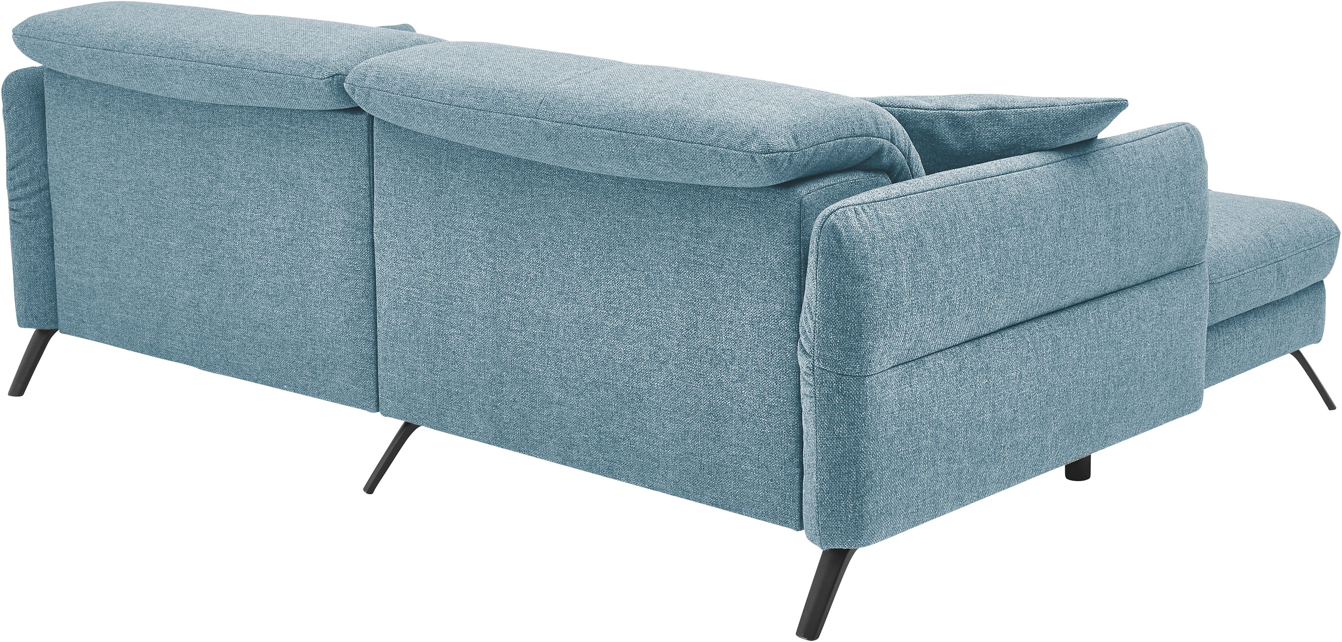 set one by Musterring Hoekbank SO 4400 V optioneel met motorische bedfunctie & hoofdverstelling, voet zwart