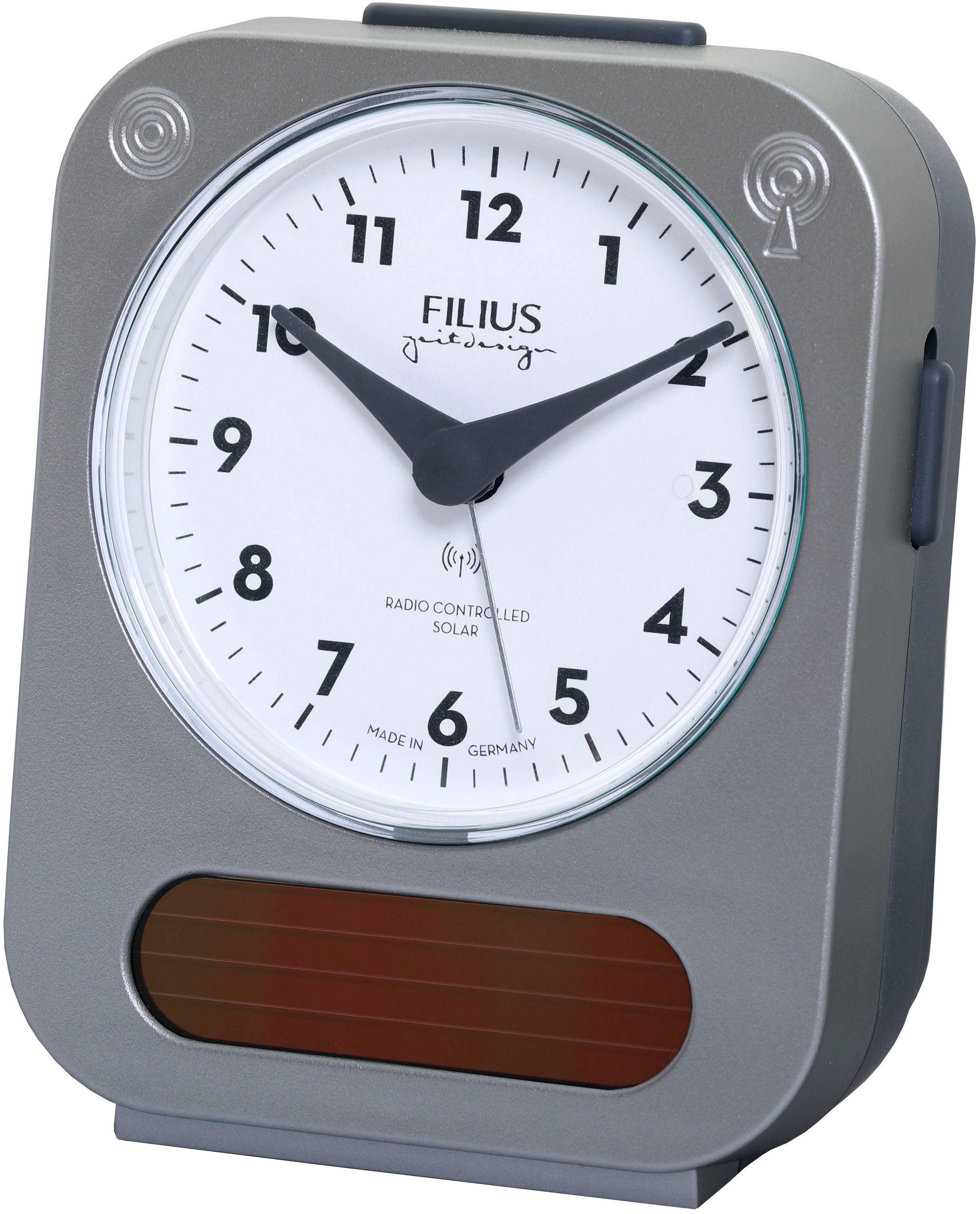 FILIUS zeitdesign Radiografische wekker Solar, verlichting, Made in Germany, slaapkamer