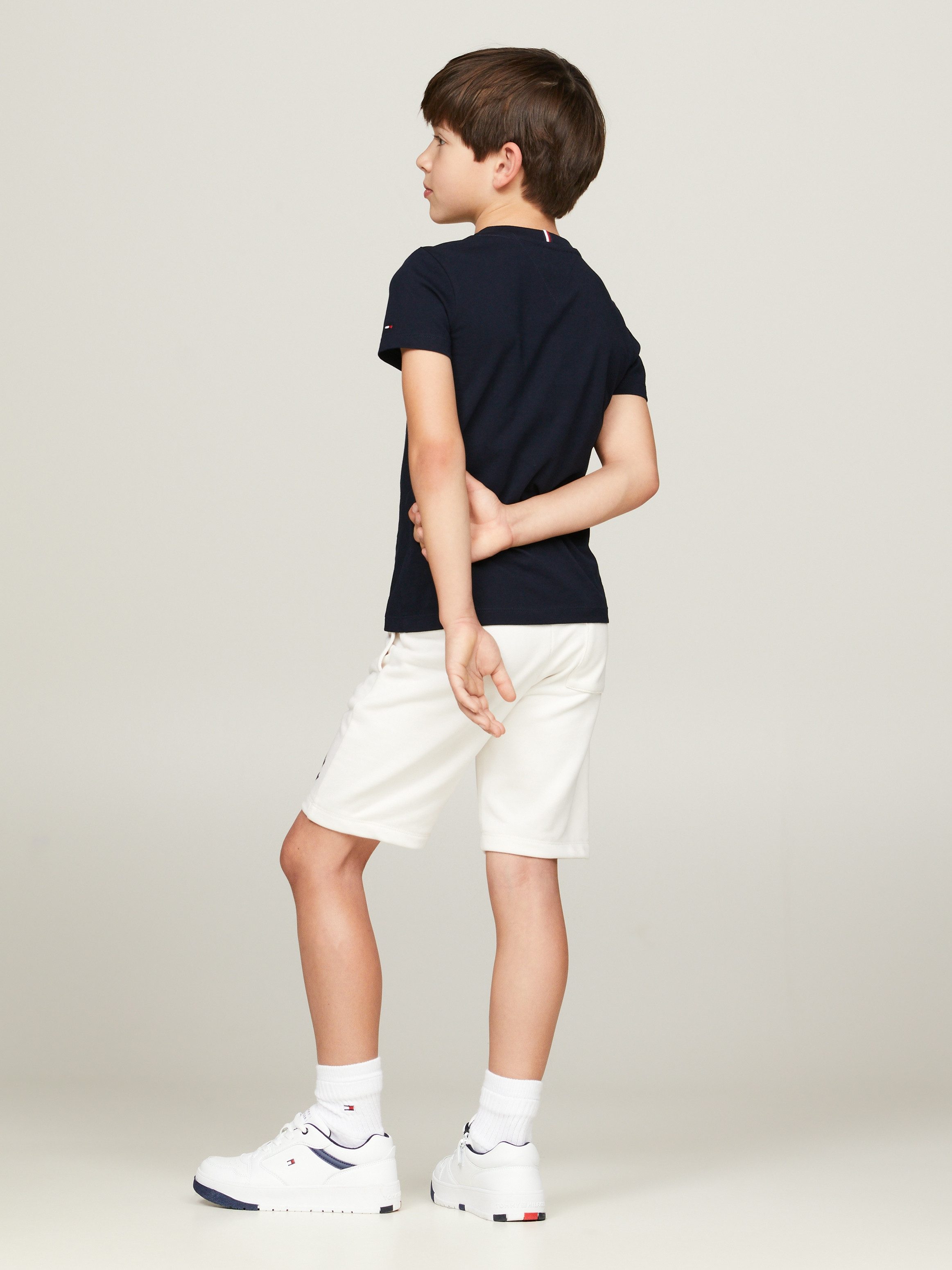 Tommy Hilfiger Shirt met korte mouwen MONOTYPE FLOCK REGULAR TEE SS Kinderen tot 16 jaar met logo-opdruk