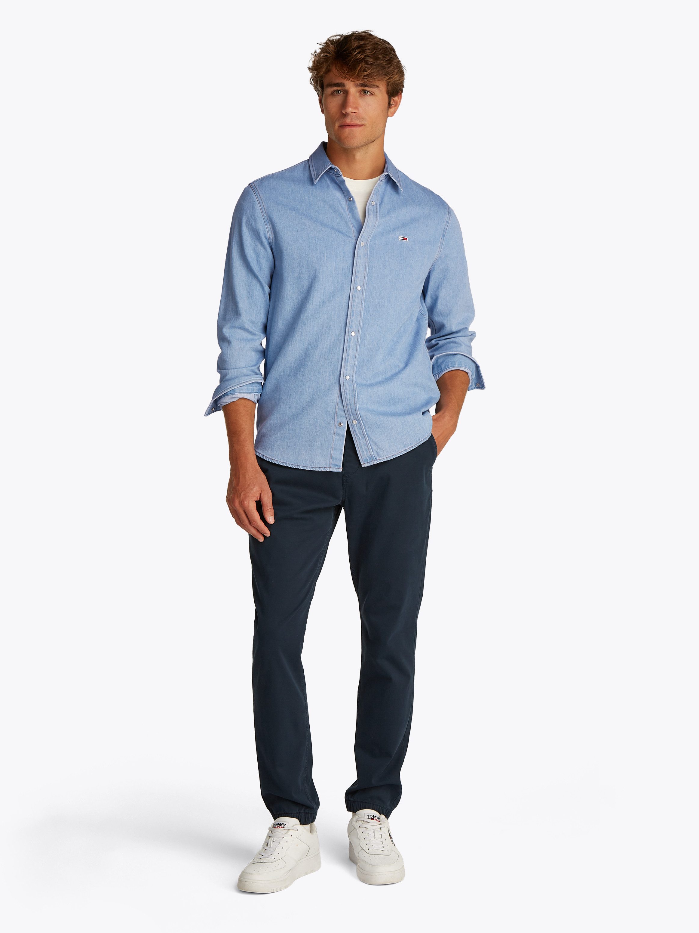 TOMMY JEANS overhemd REGULAR FIT LS DENIM SHIRT