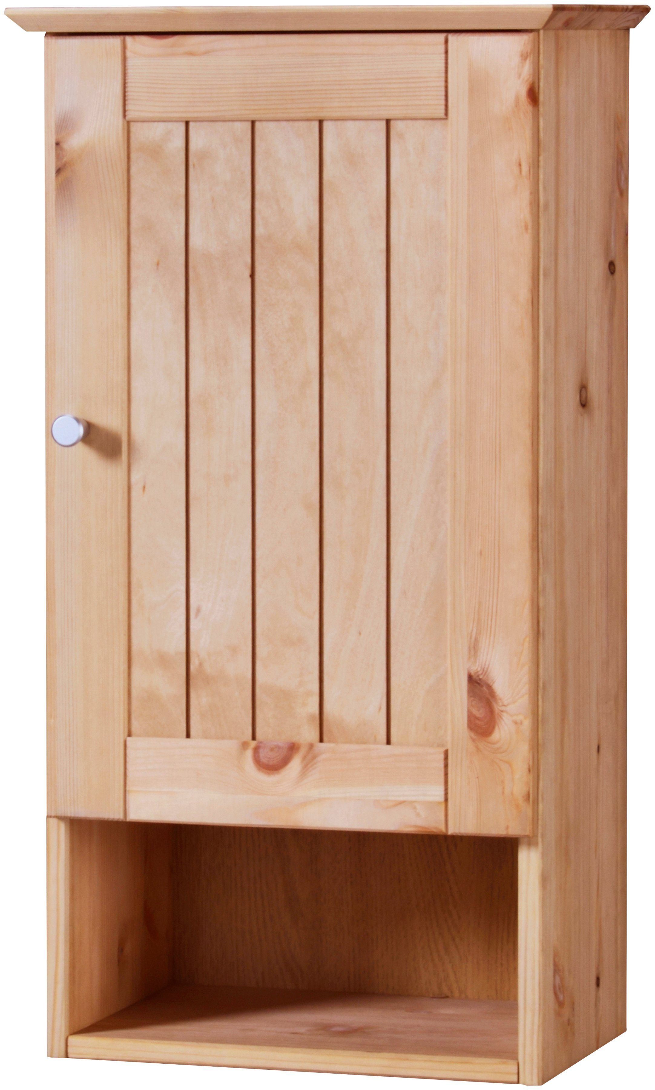 welltime Hangend kastje Venezia rustiek Badkamermeubel van massief hout, breedte 33 cm opbergkasten beige