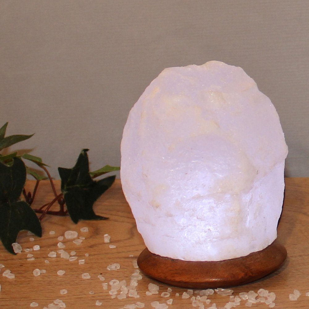 HIMALAYA SALT DREAMS Zoutkristal-tafellamp USB-rock Met de hand gemaakt van zoutkristal - iedere steen uniek, H: ca.13 cm (1 stuk)