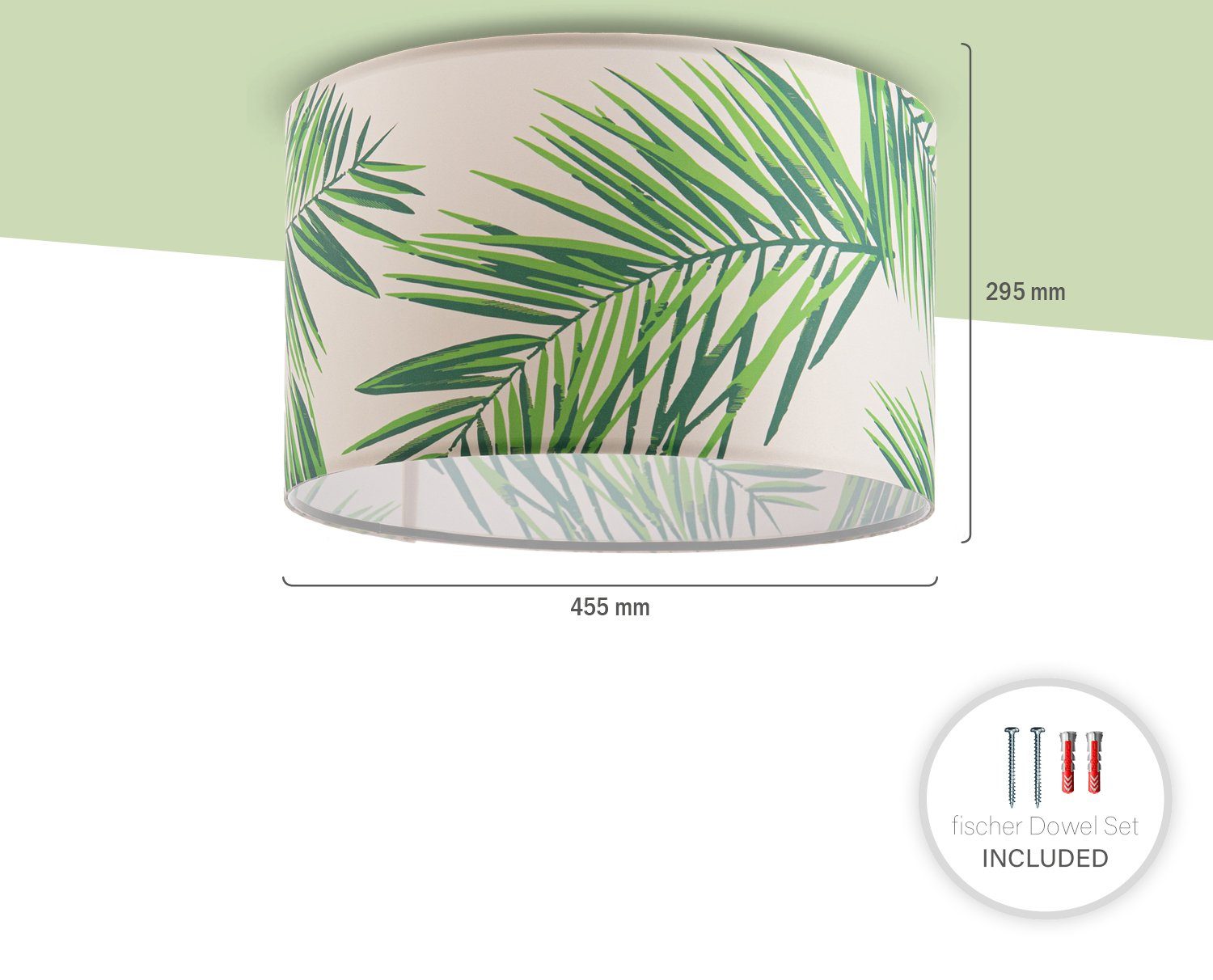 Paco Home Plafondlamp Ostende 537 Slaapkamerlamp lampenkap decoratie woonkamer plafondlamp palm