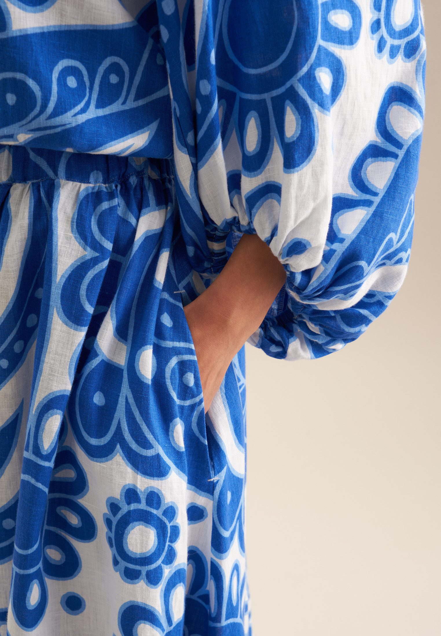 seidensticker Midirok Zwarte roos