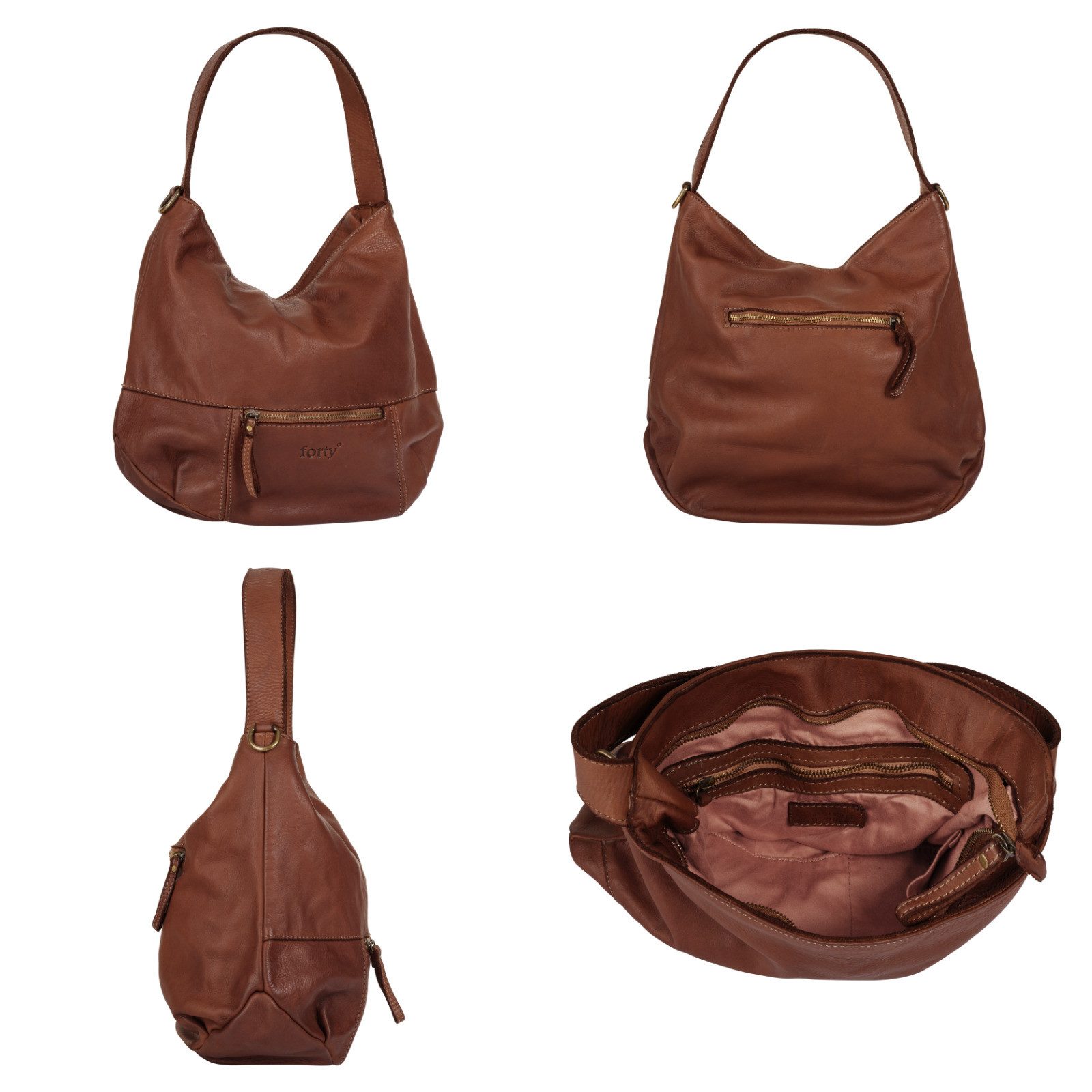 Forty Degrees Shopper echt leer, made in italy