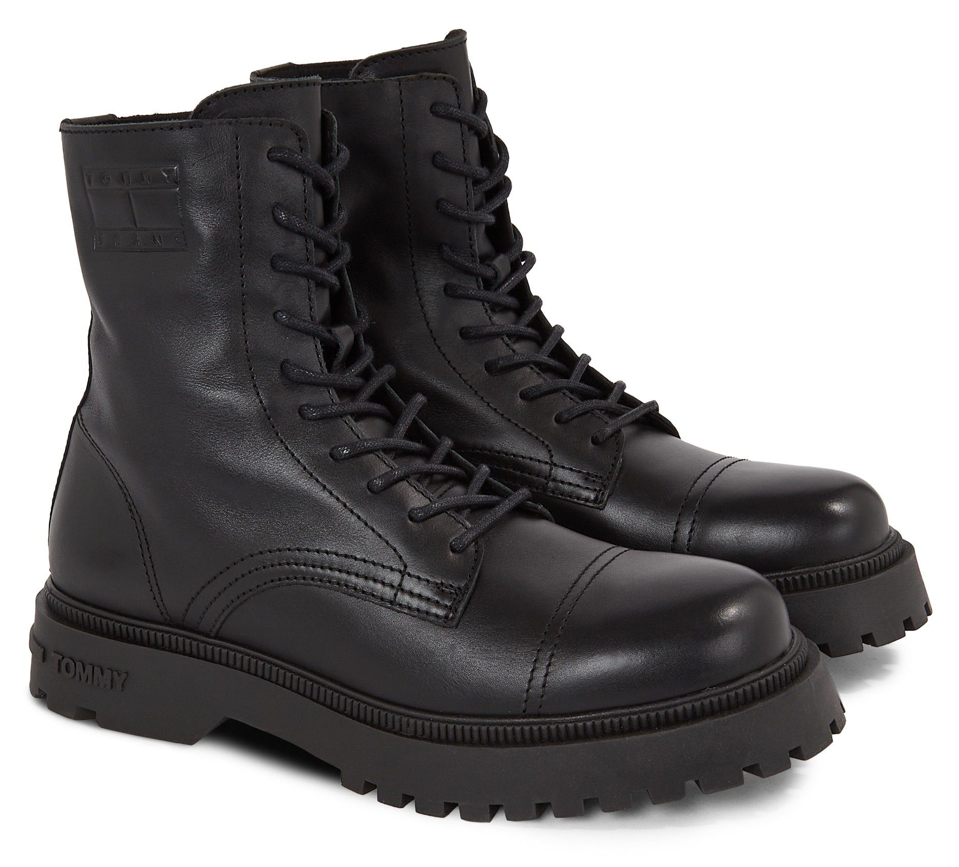 TOMMY JEANS Veterlaarsjes TJM CASUAL BOOT met opzij gestempeld logo