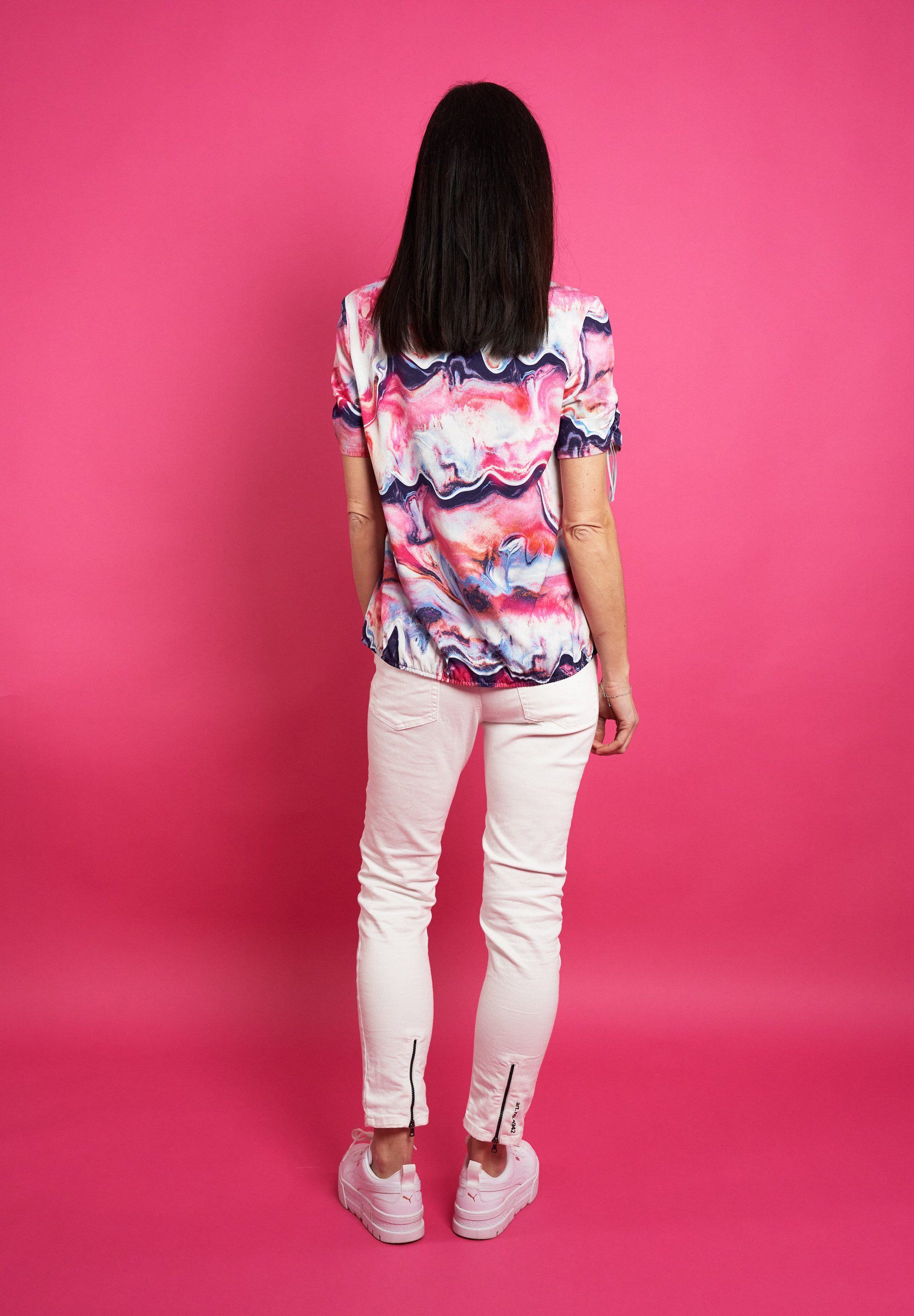 Seidel Moden Shirt met korte mouwen met all-over print, made in germany