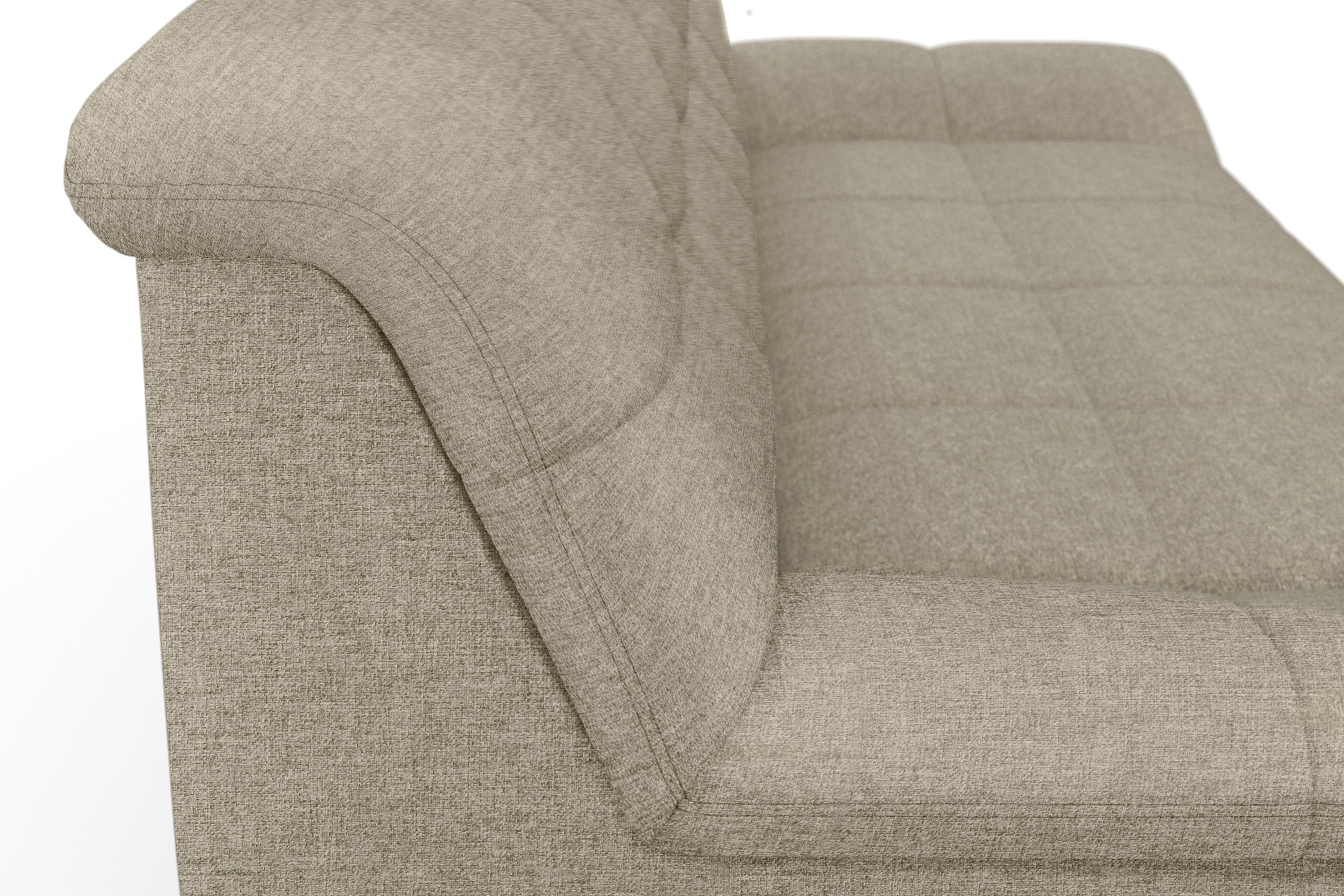 DOMO collection 3-zitsbank Splash, moderne stiksels in de zitting en rug, comfortabel,