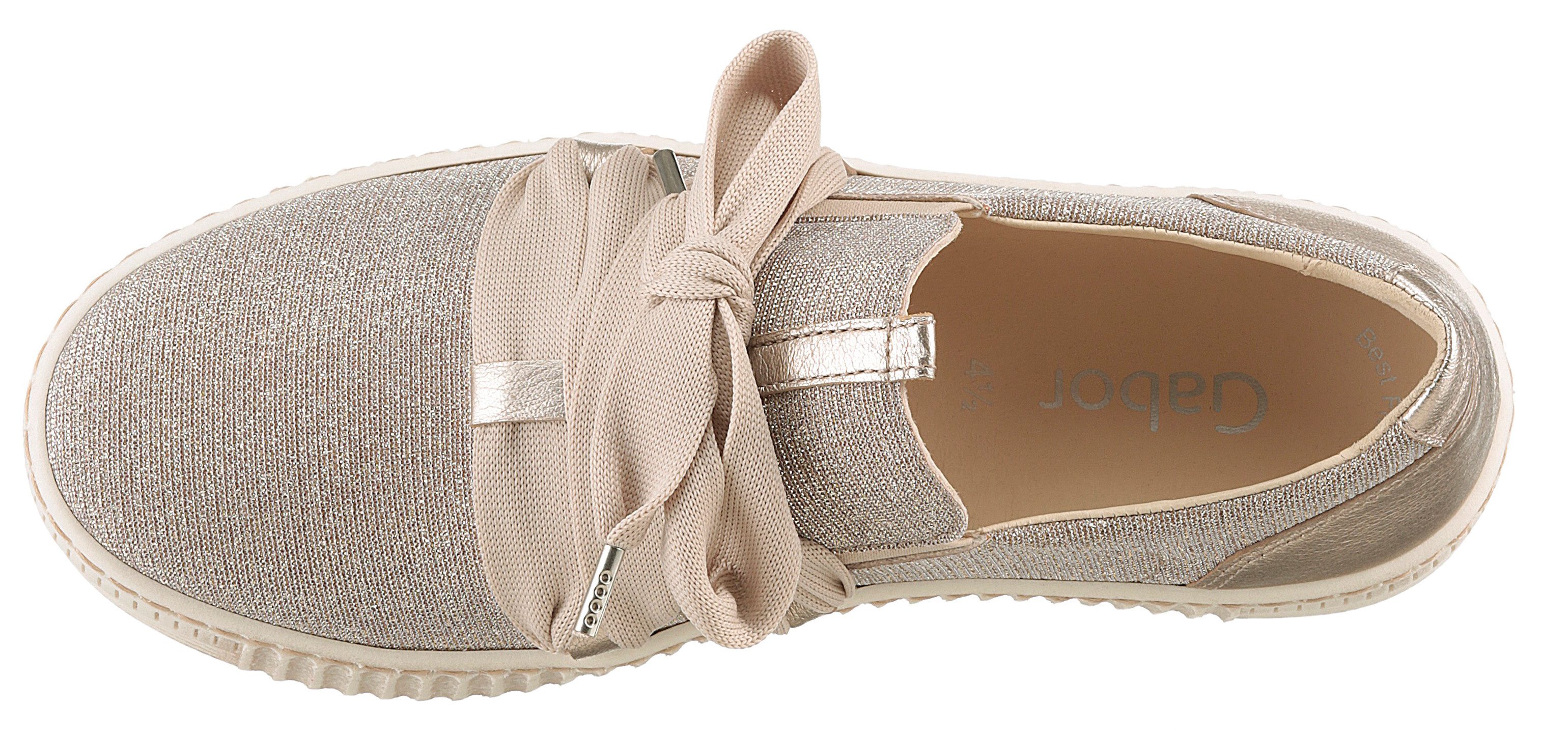 Gabor Slip-on sneakers Plateau sneaker met best fitting-uitrusting voor een goede pasvorm