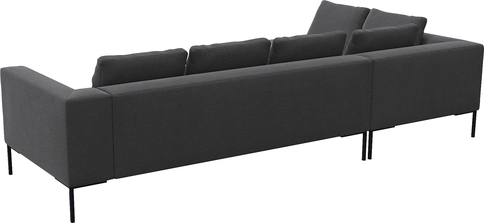 FLEXLUX Hoekbank Loano, super comfortabel zitcomfort door koudschuim in de zitting, L-vorm