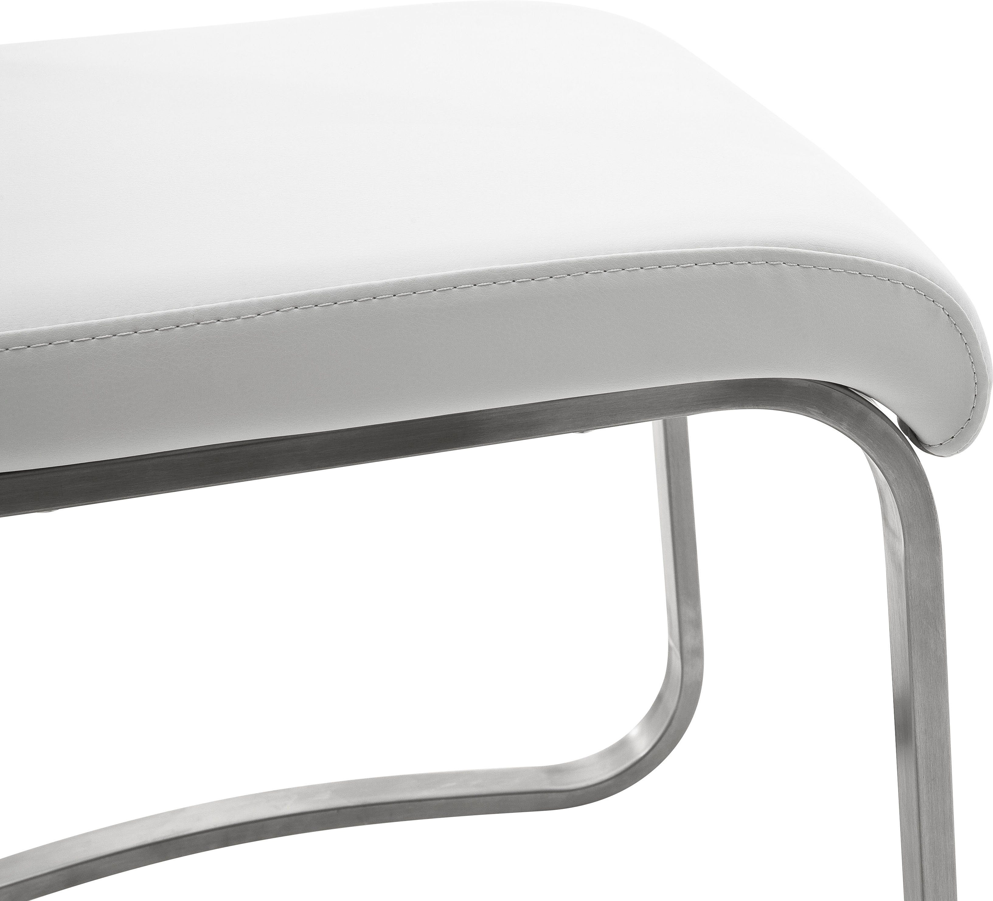 MCA furniture Vrijdragende stoel Arco Stoel overtrokken met echt leer, belastbaar tot 130 kg (2 stuks)