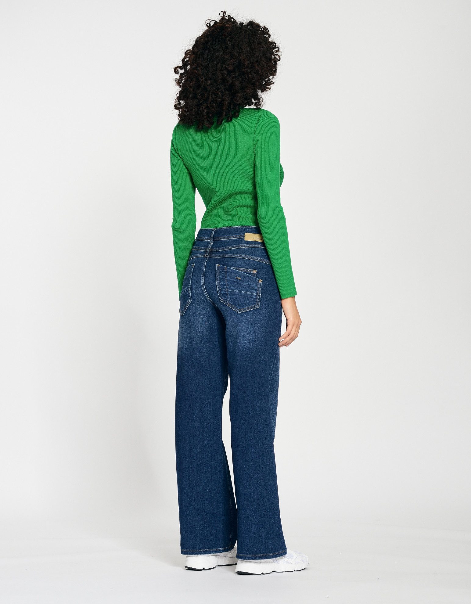 GANG 5-pocket jeans 94AMELIE WIDE van zacht sweat denim