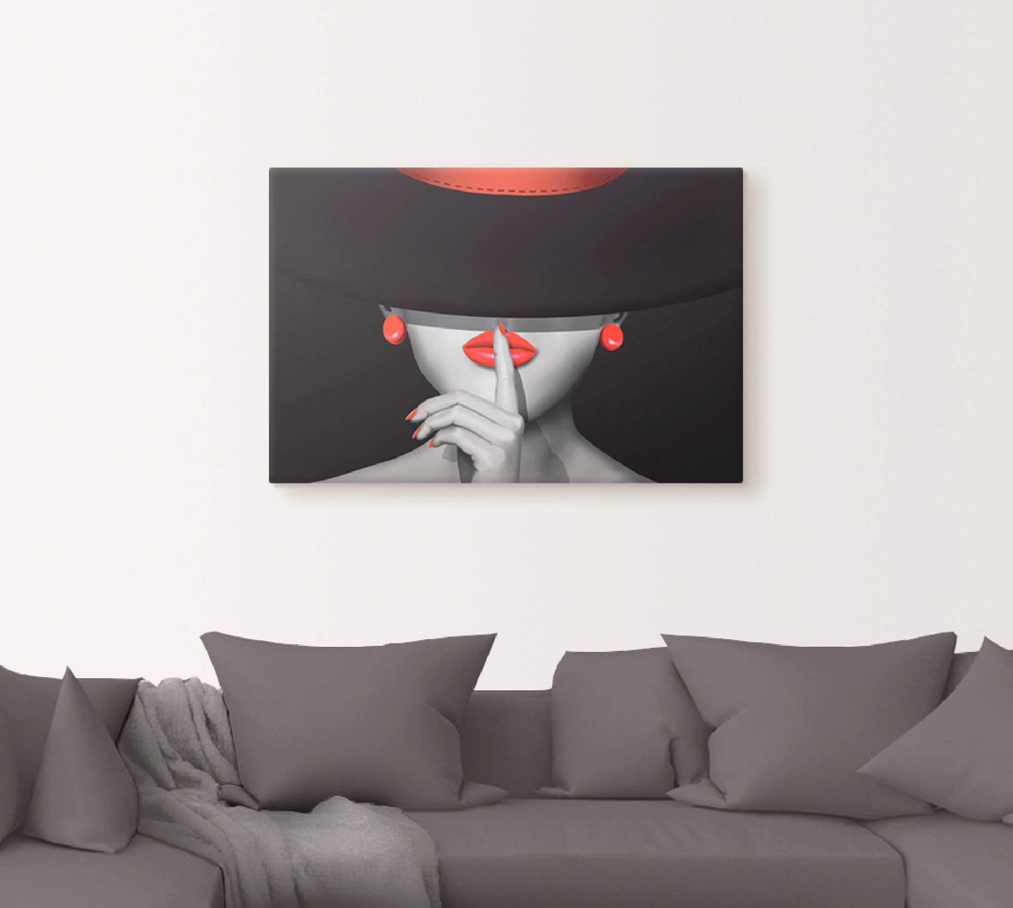 Artland Artprint Wees stil als artprint van aluminium, artprint voor buiten, artprint op linnen, poster, muursticker
