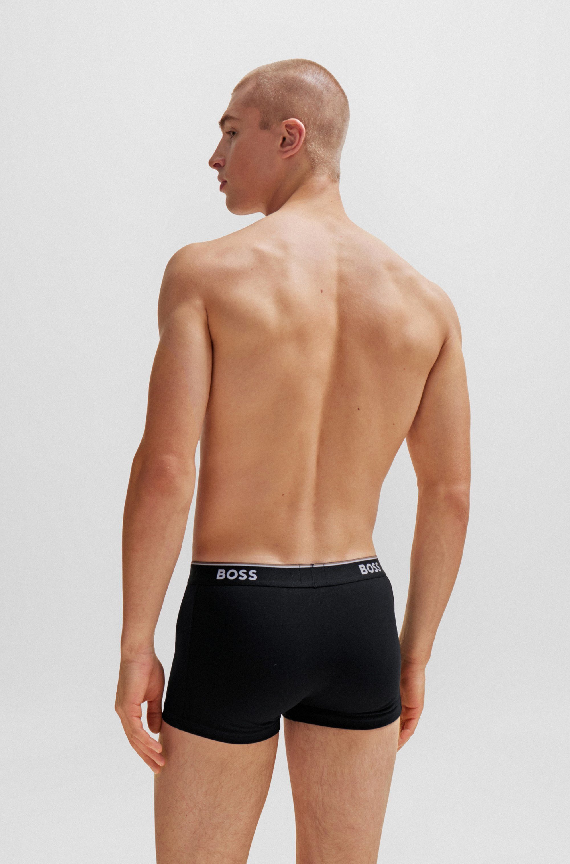 BOSS Boxershort TRUNK 3 PACK met boss opdruk op de tailleband (3 stuks)