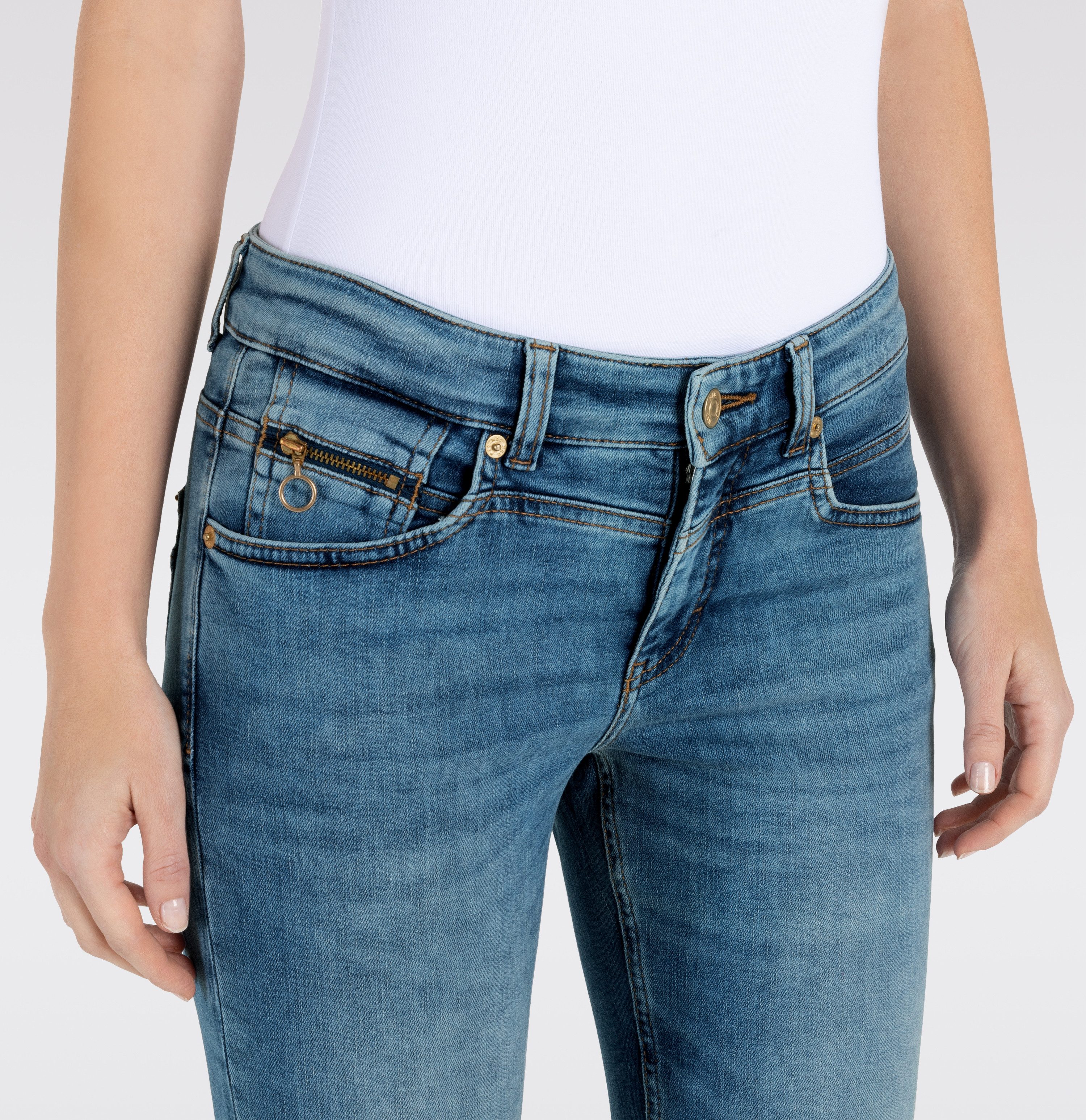 MAC Ankle jeans Rich-slim chic Met bijzonder kleingeldzakje