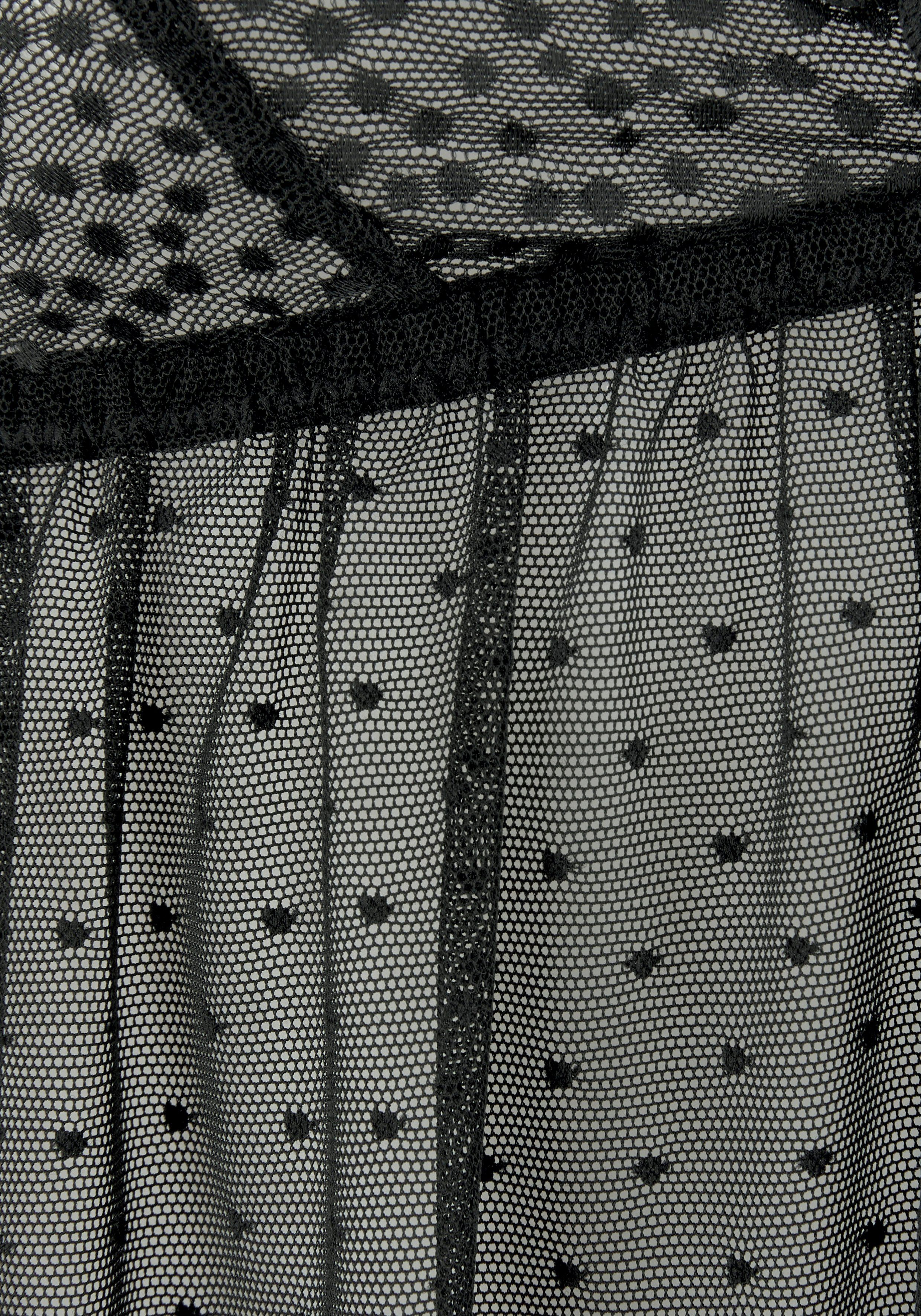 Vivance Negligé van mooi soft-mesh in stippenlook, sexy lingerie