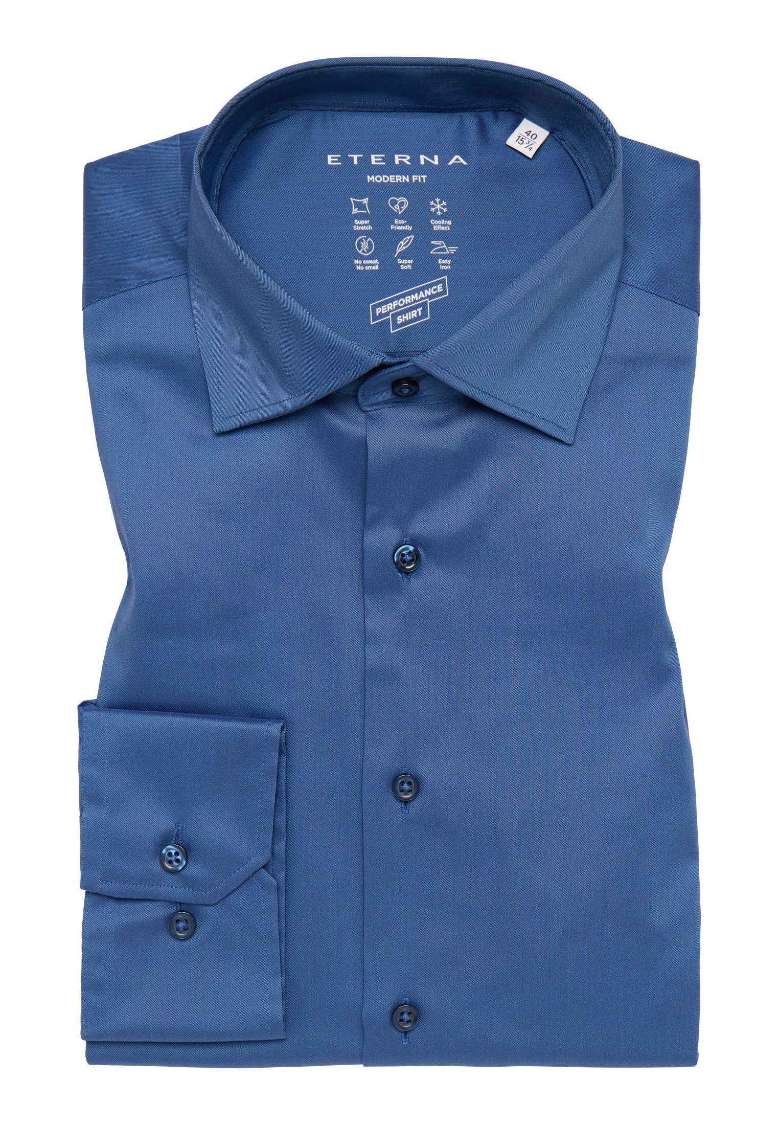 Eterna Overhemd met lange mouwen MODERN FIT EASY IRON (gemakkelijk te strijken)