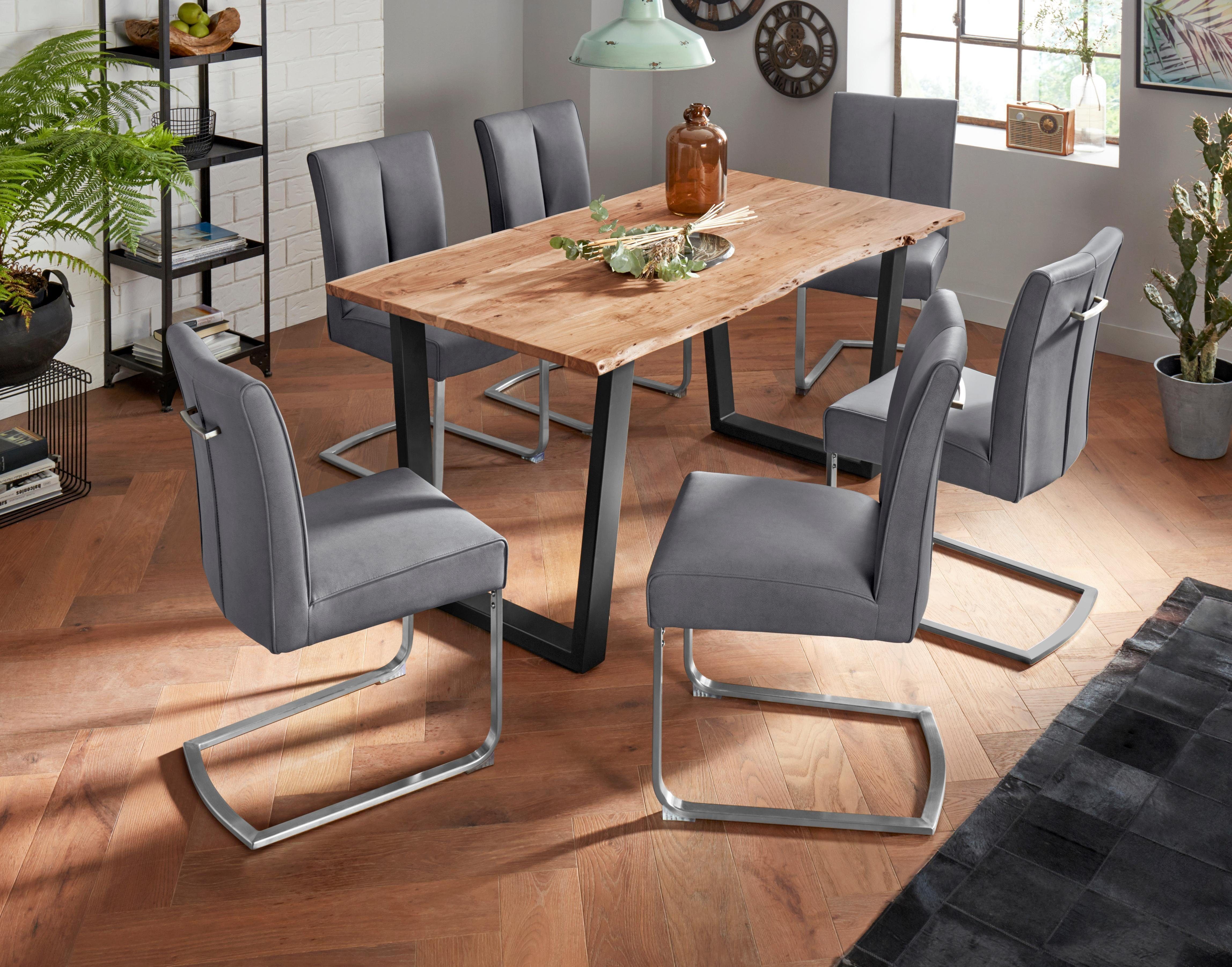MCA living Eettafel CALABRIA Massief hout in boomstam-look